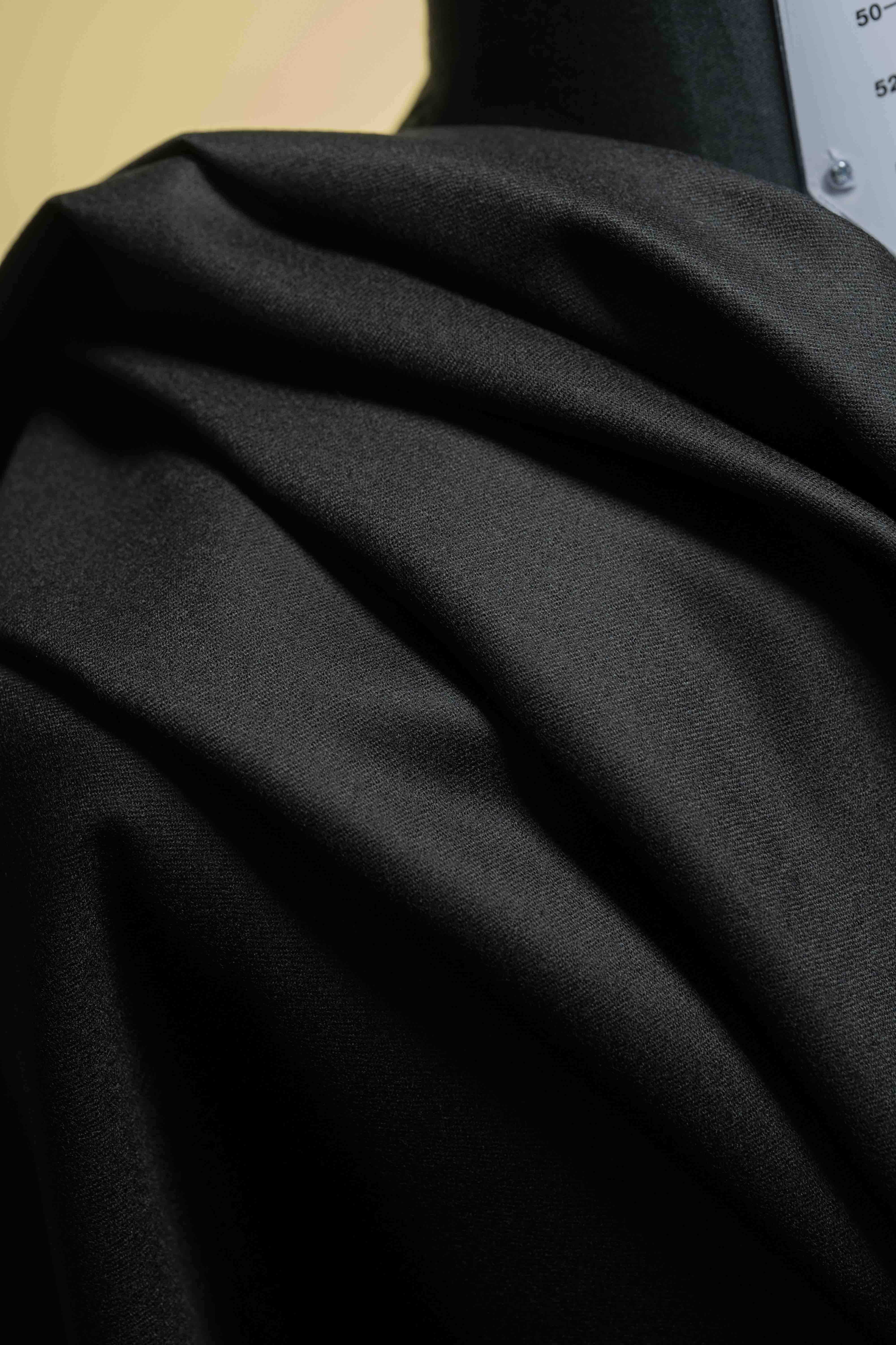 Men Suit fabric From VBC Black 120'S Flannel Wool