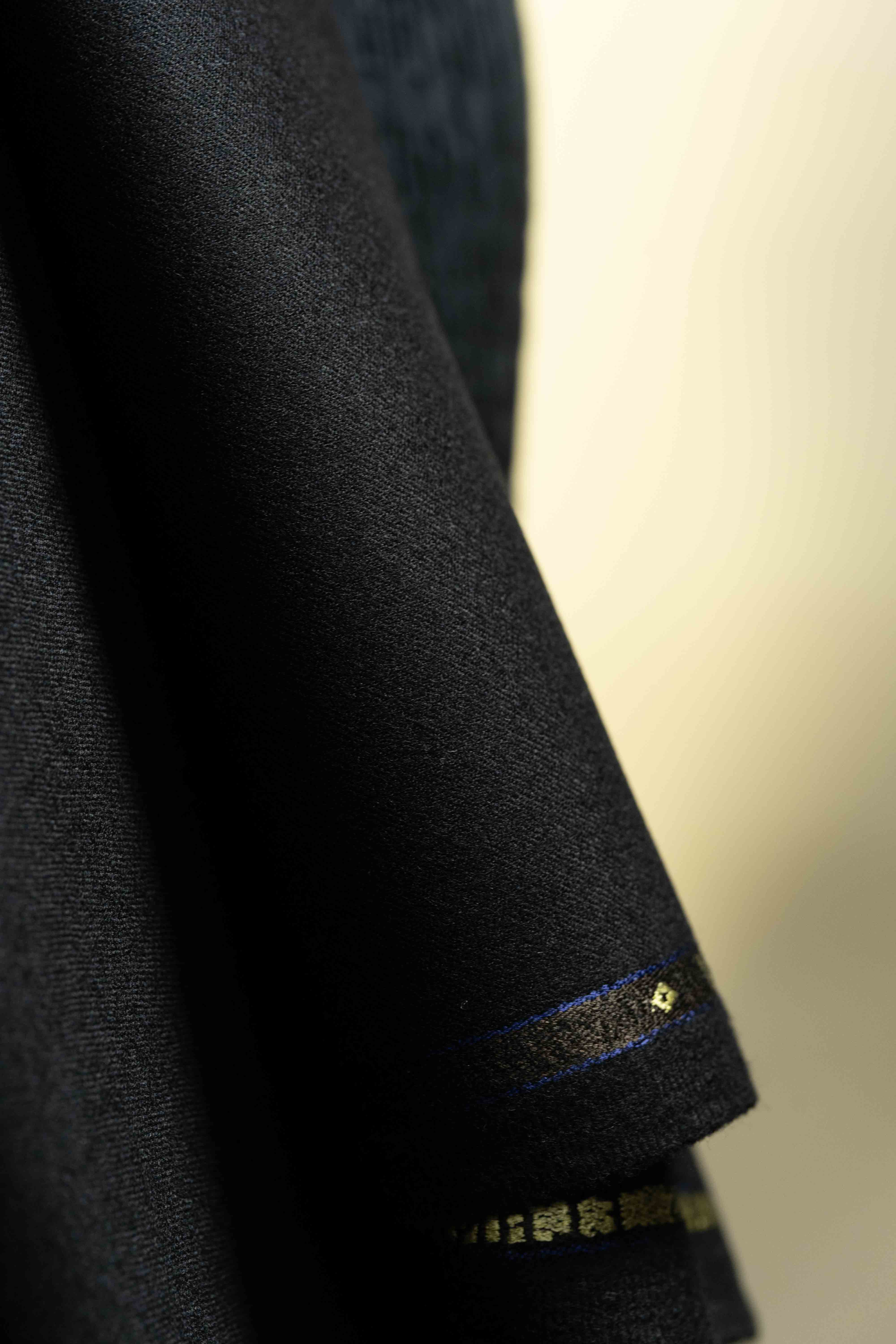 Men Suit fabric From VBC Black 120'S Flannel Wool