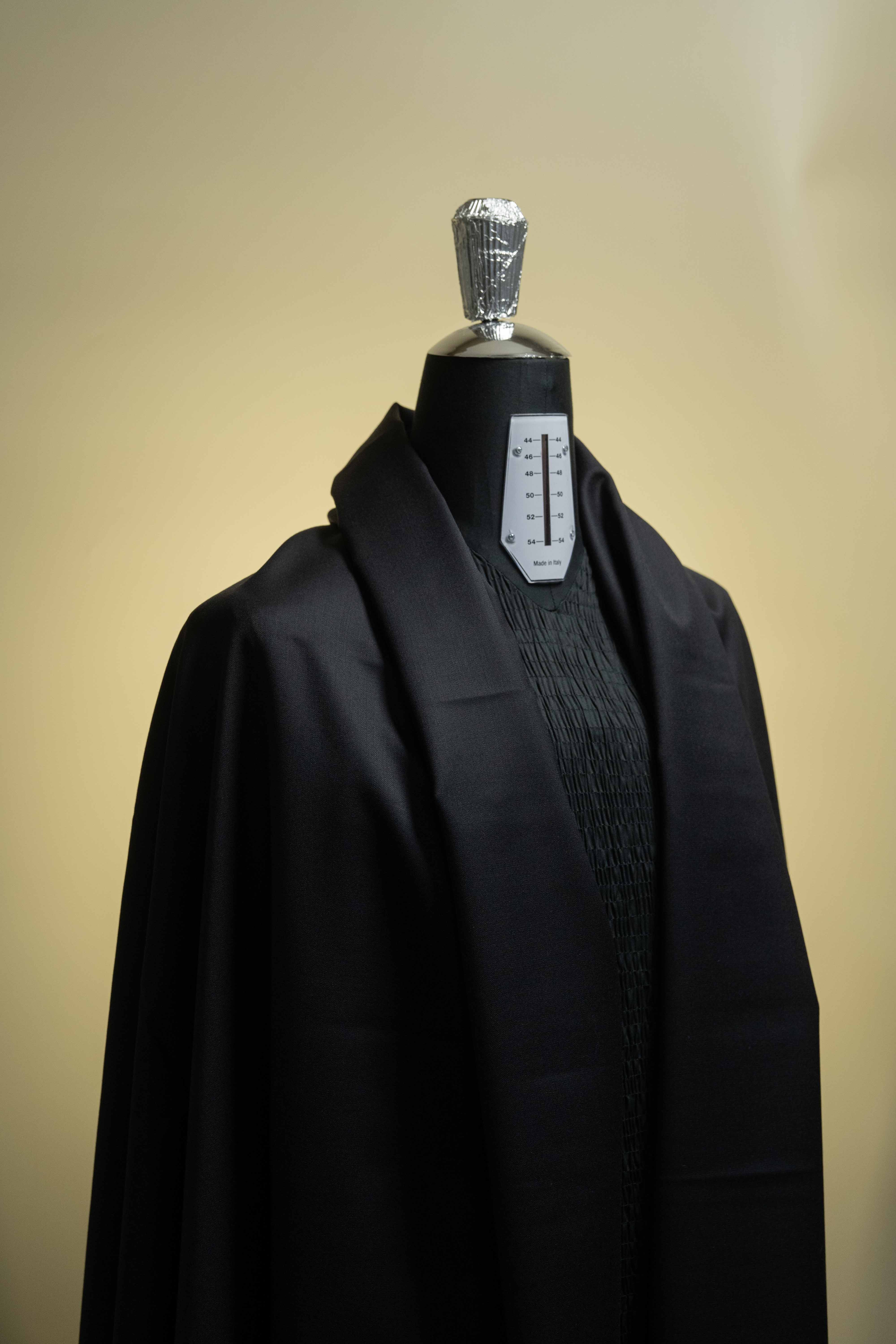 Men Suit fabric From UK Black 150's Wool Cashmere