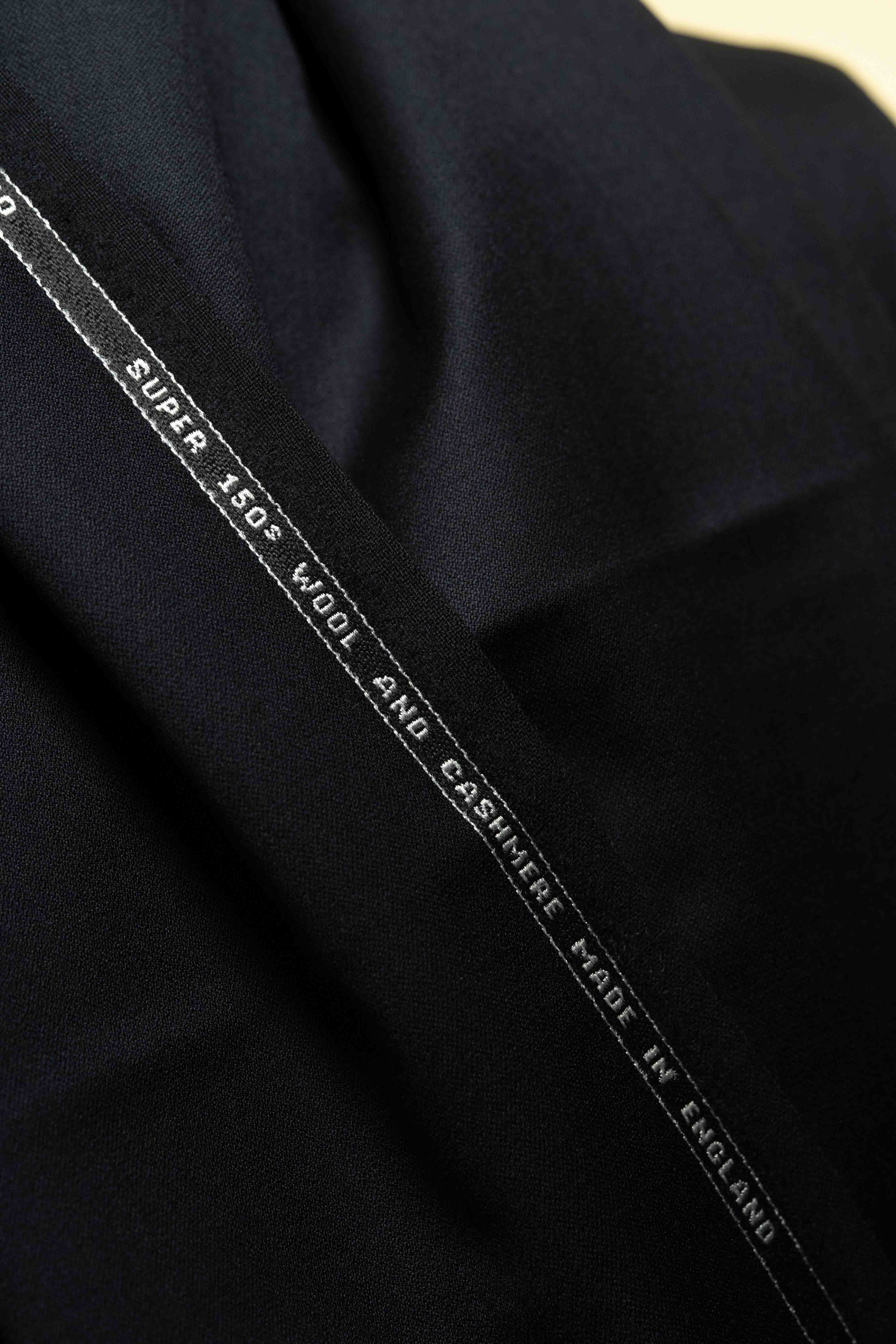 Black 150's Wool Cashmere