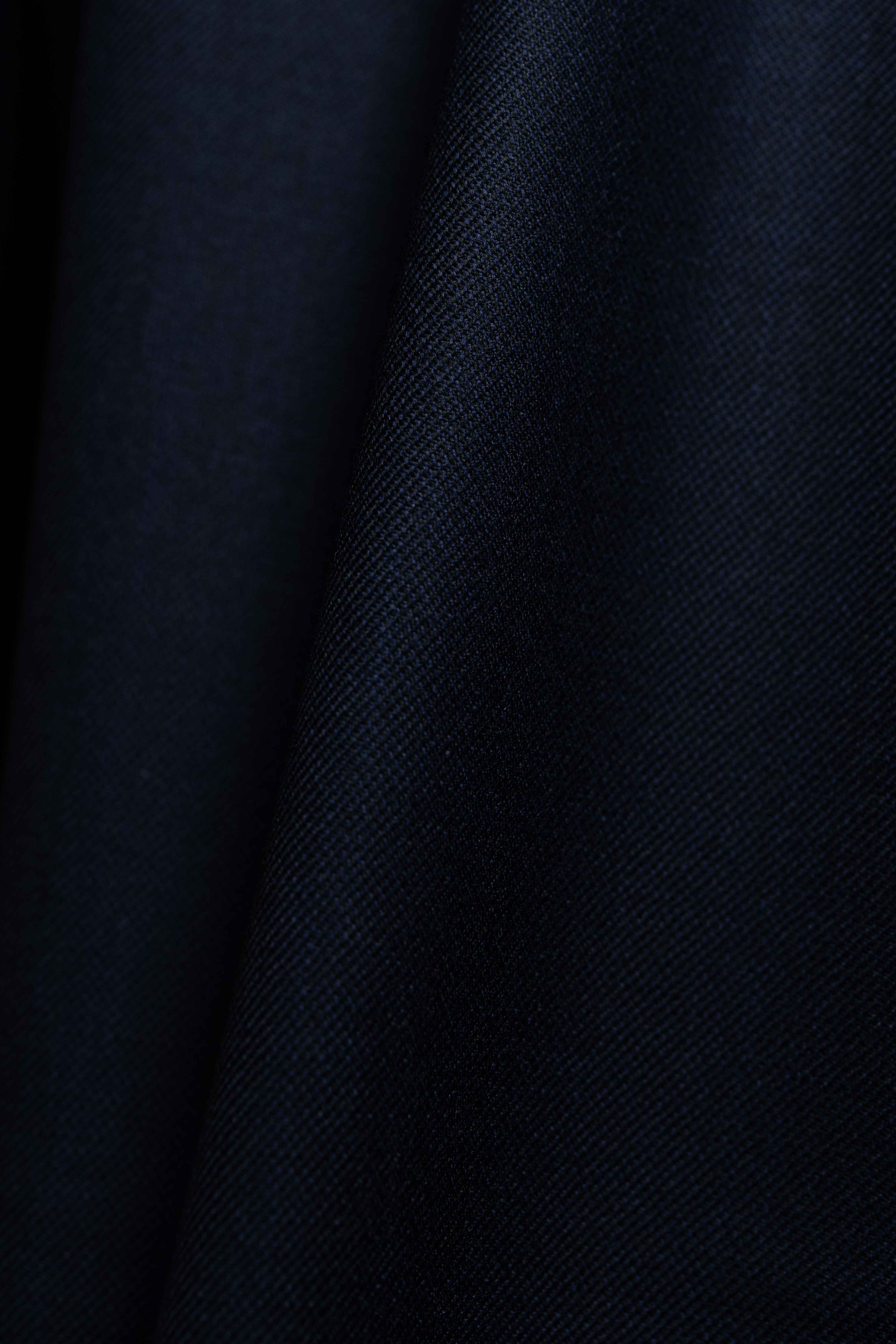 Men Suit fabric From Scabal Navy Wool
