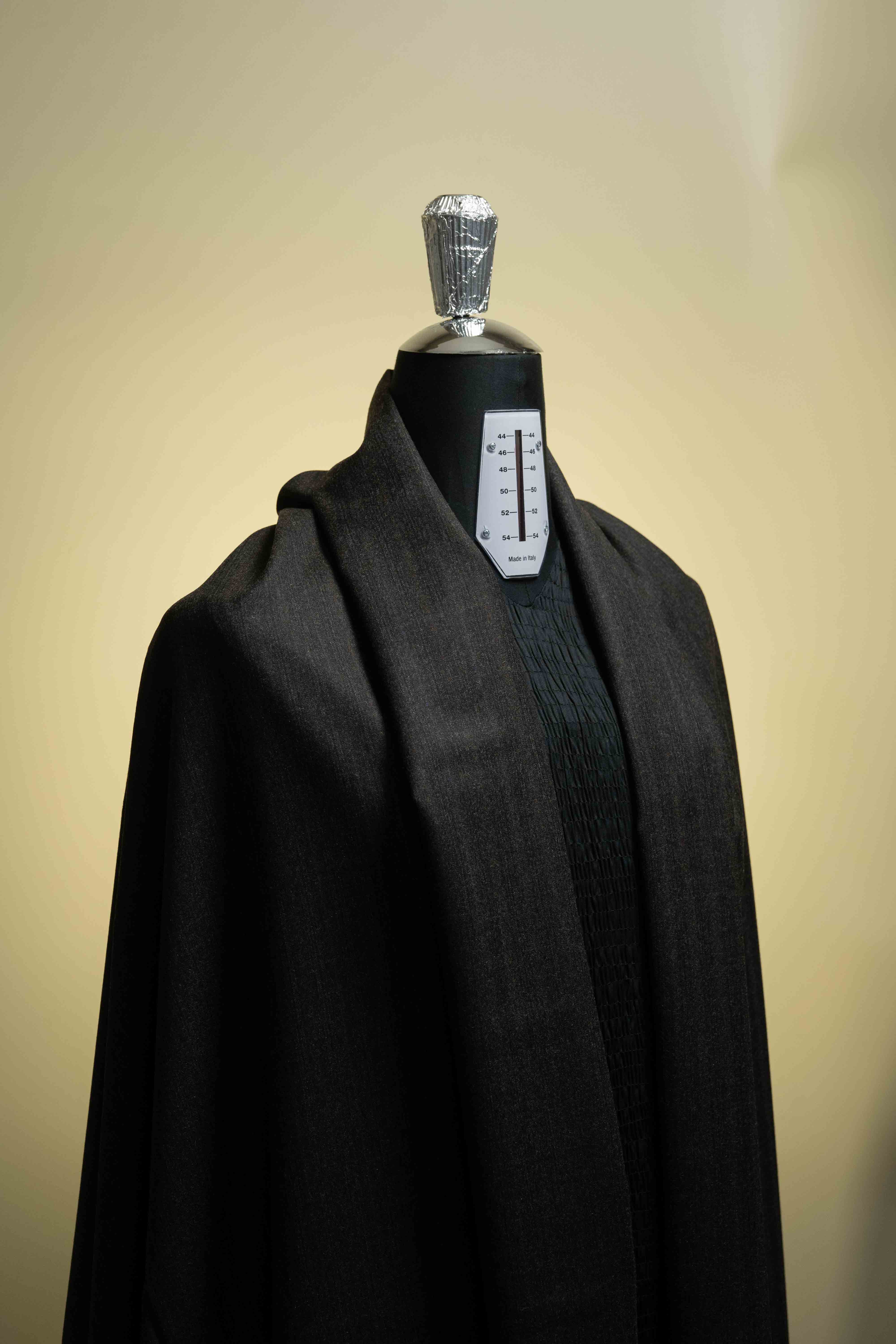 Men Suit fabric Dark Brown 120's Mink Cashmere Stripe Wool 