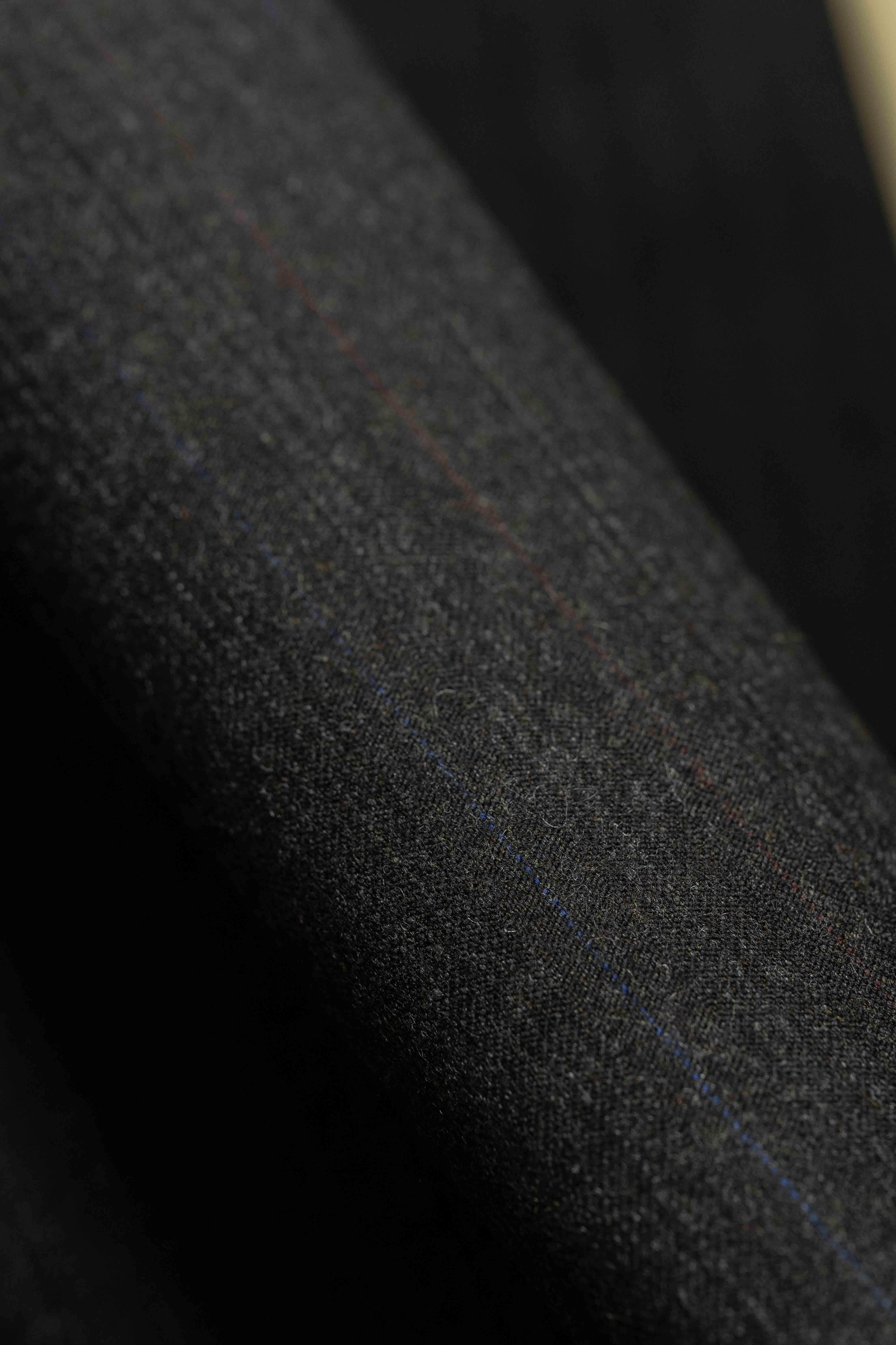 Men Suit fabric Dark Brown 120's Mink Cashmere Stripe Wool 