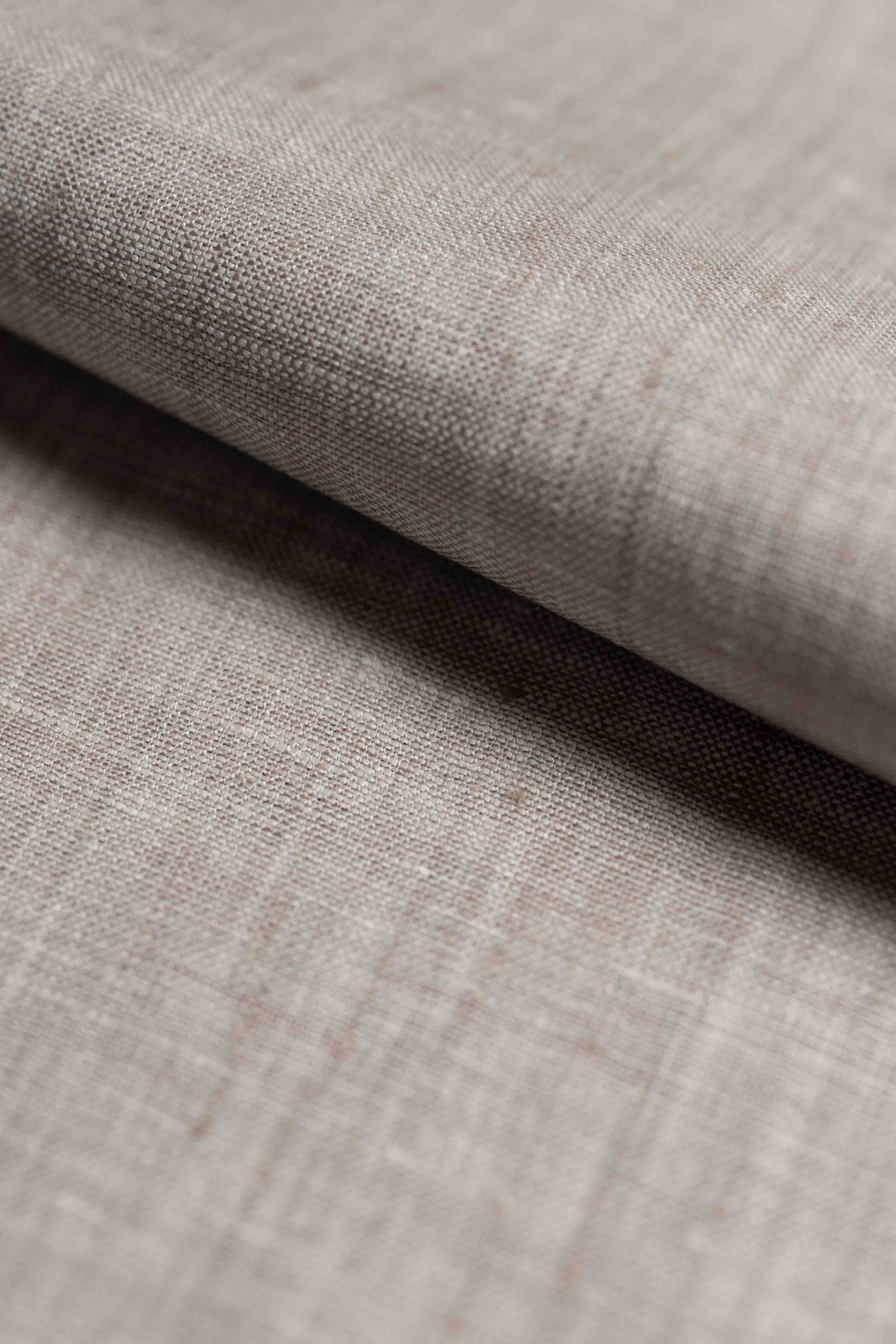 Linen Shirting in Taupe with 60 Lea Quality