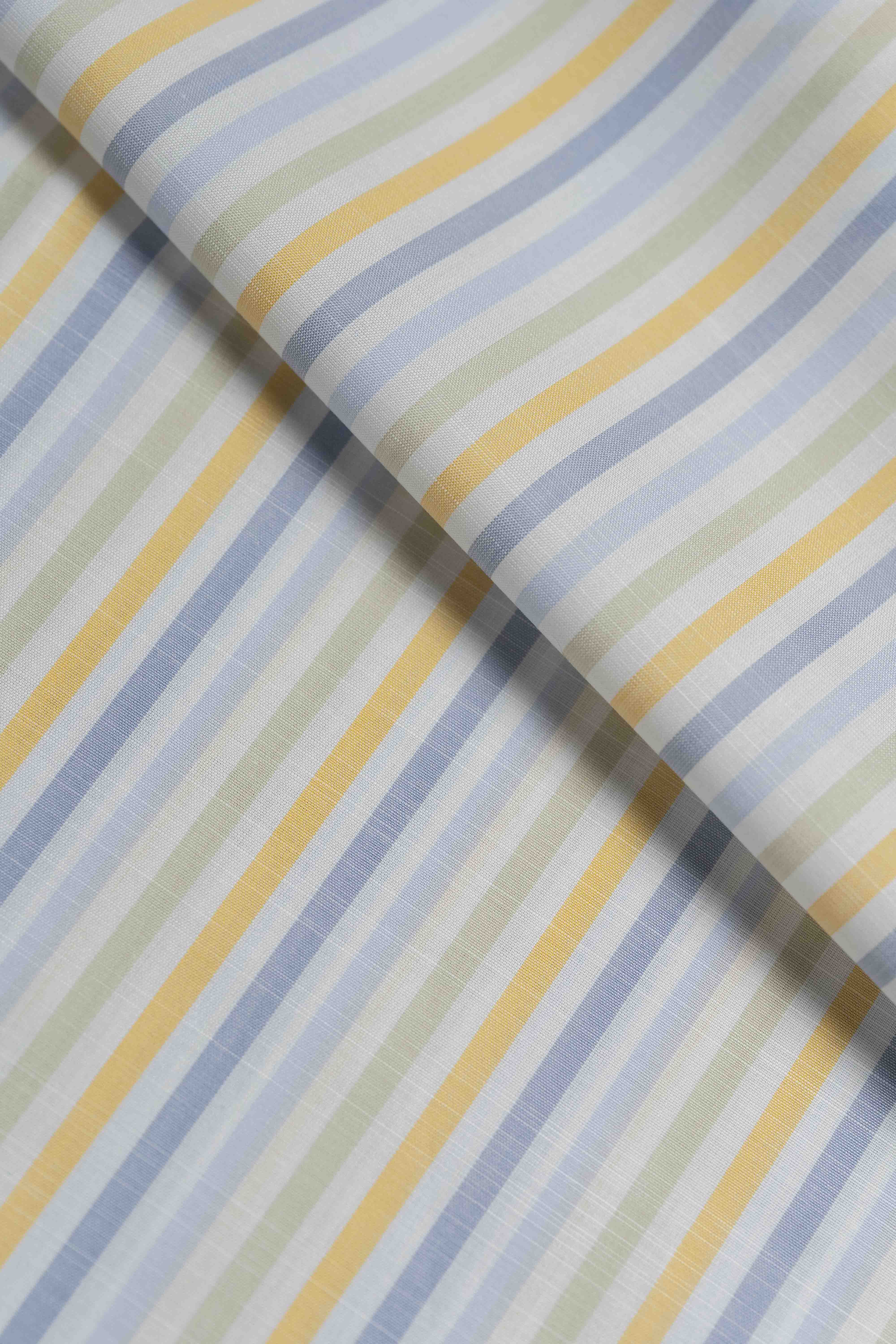 Alumo Cotton Shirting in Fancy Stripe