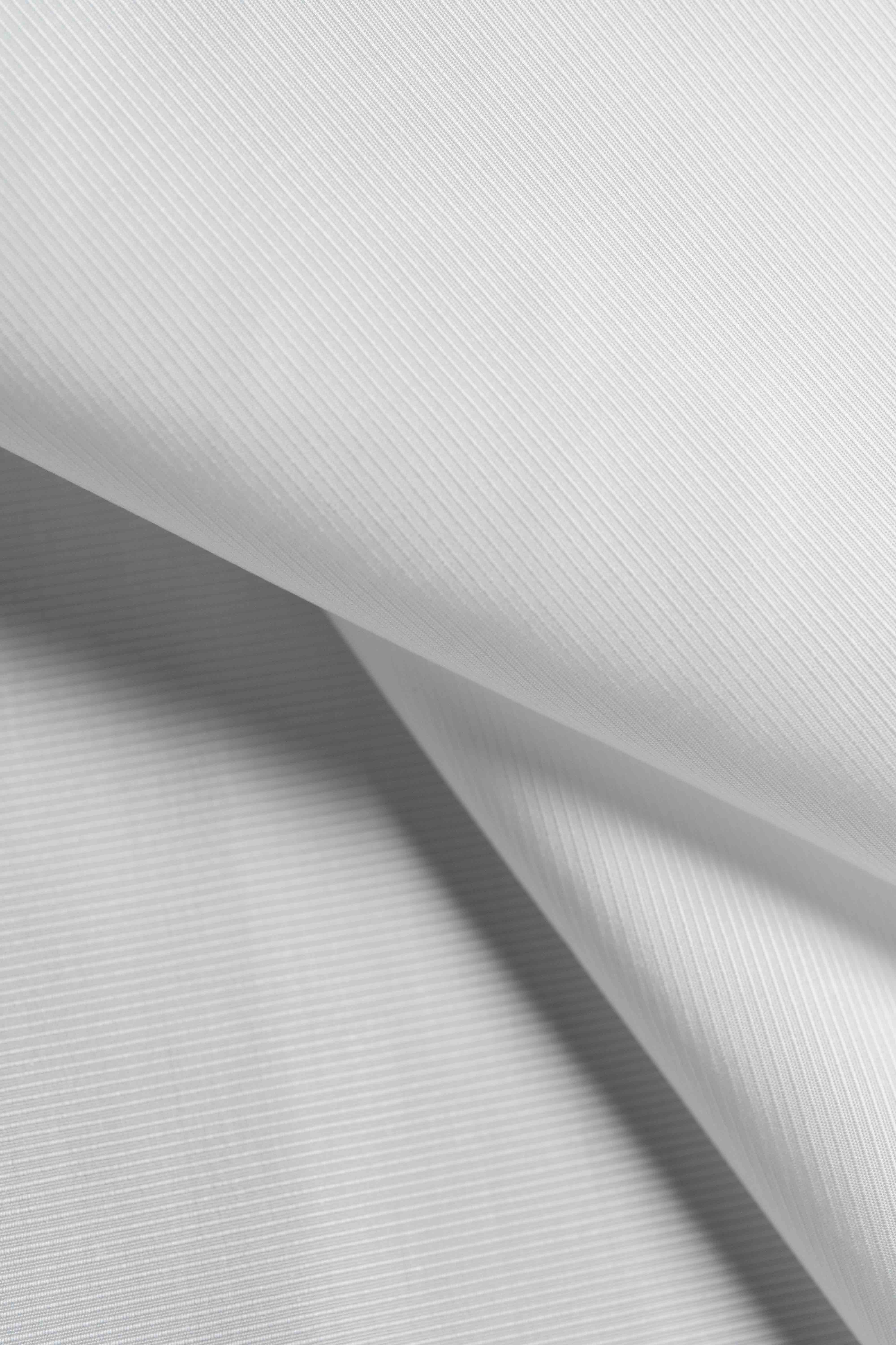 Thomas Mason White Stripe Shirting