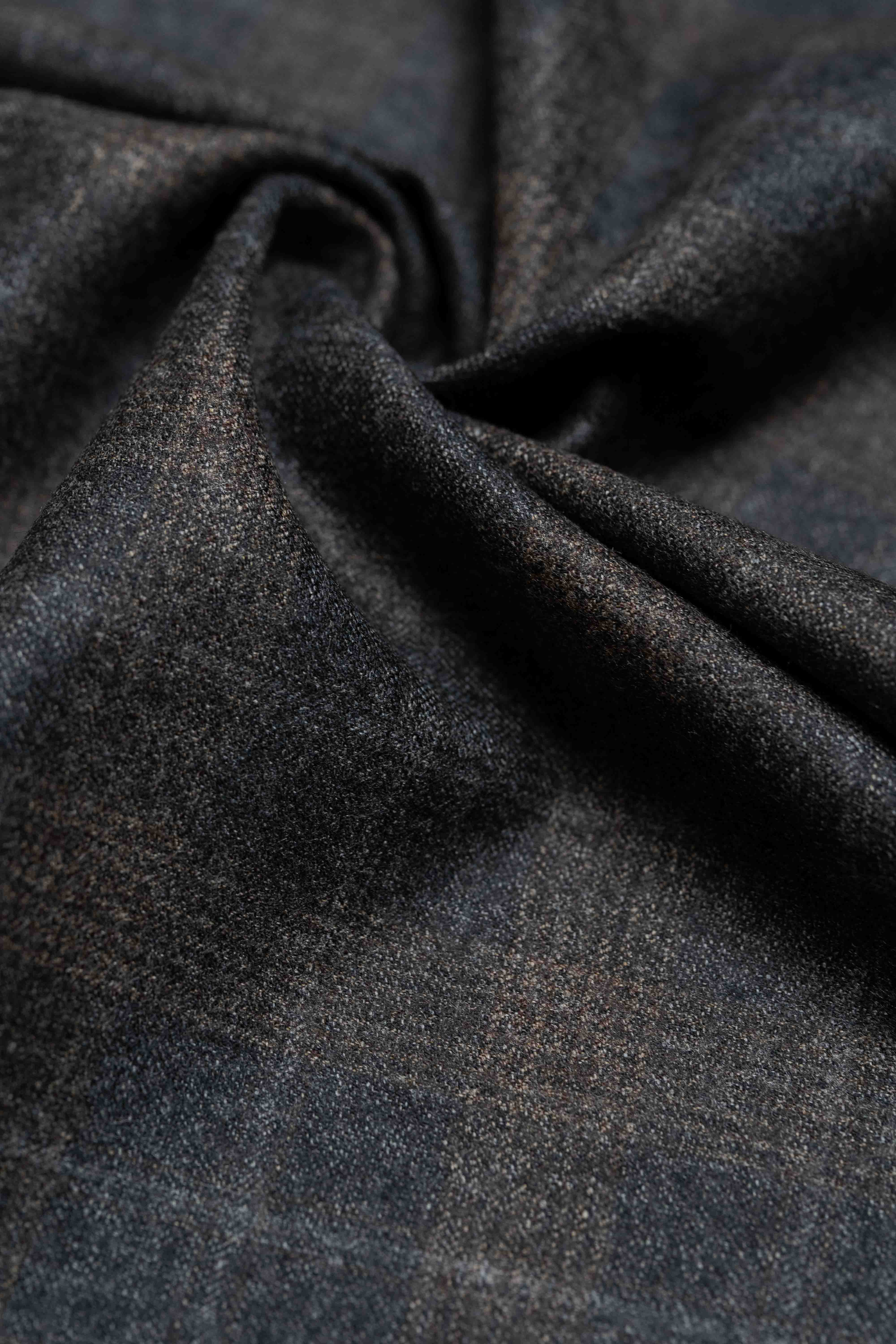 Marzotto Brown Check Wool Suit Jacket Fabric