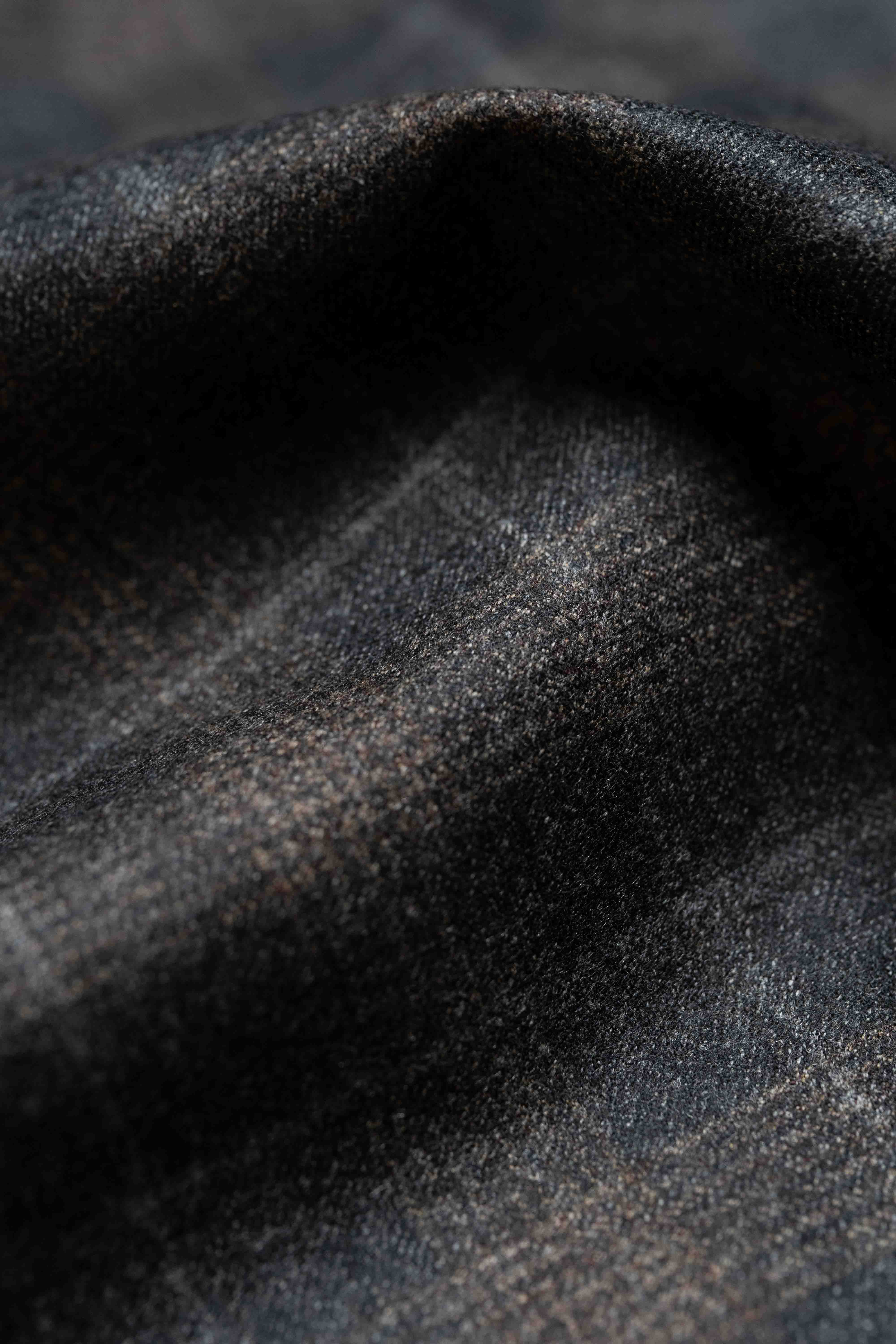Marzotto Brown Check Wool Suit Jacket Fabric