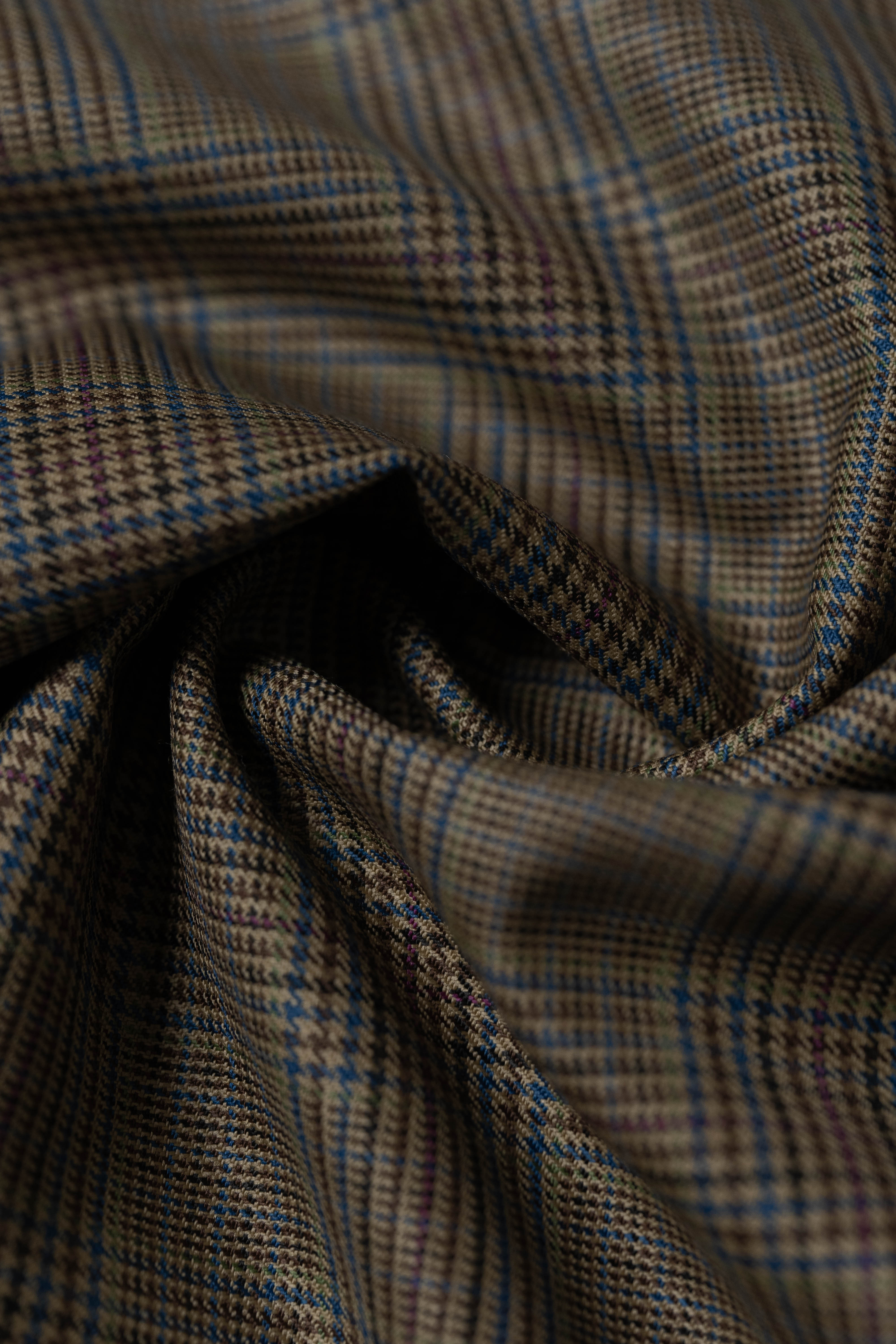 Barrington Fancy Glen Plaid Wool Suit Jacket Fabric (17005)-2.2m - Yoo's Club