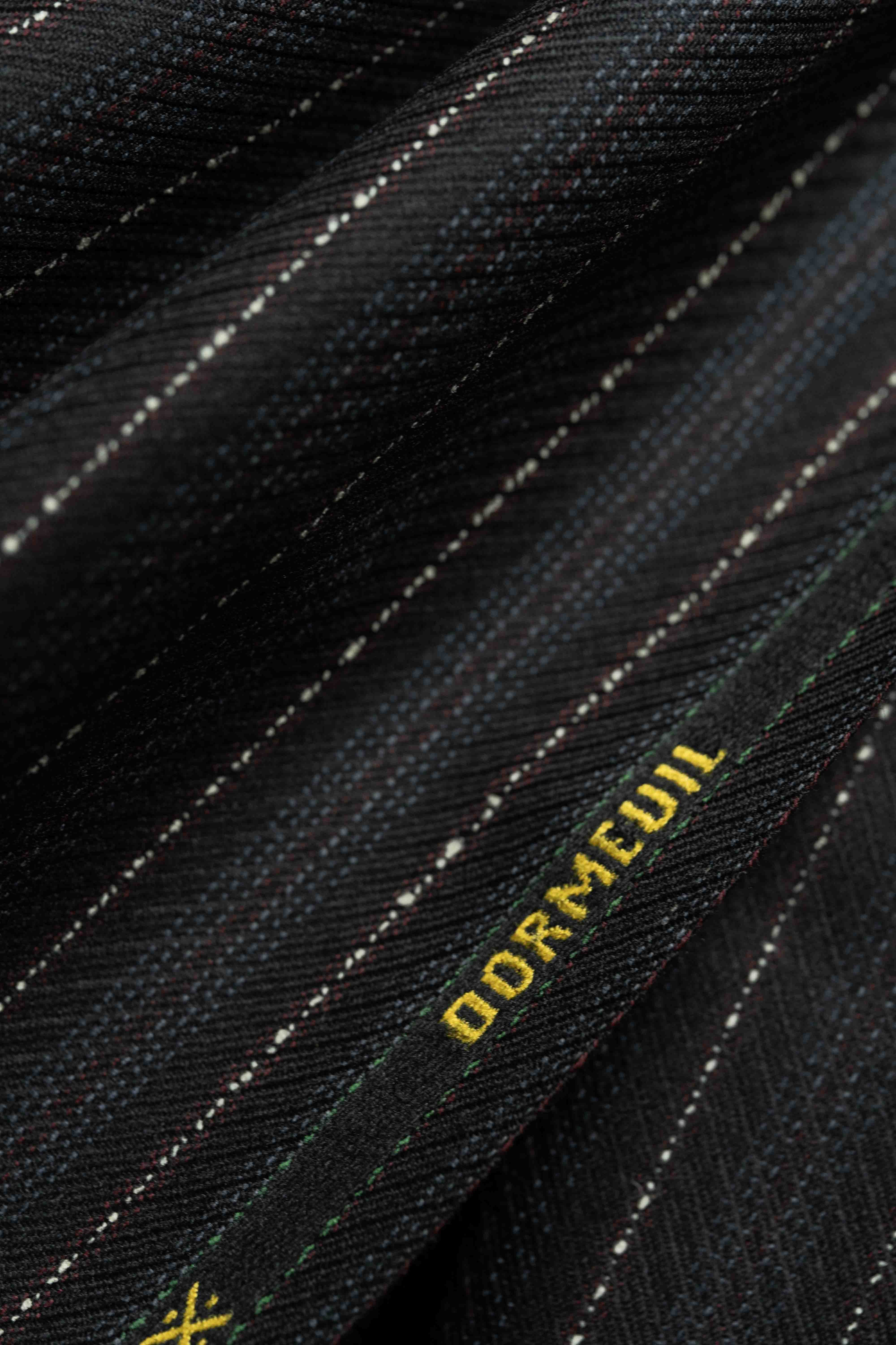 Dormeuil Black & White Stripe Wool Suiting