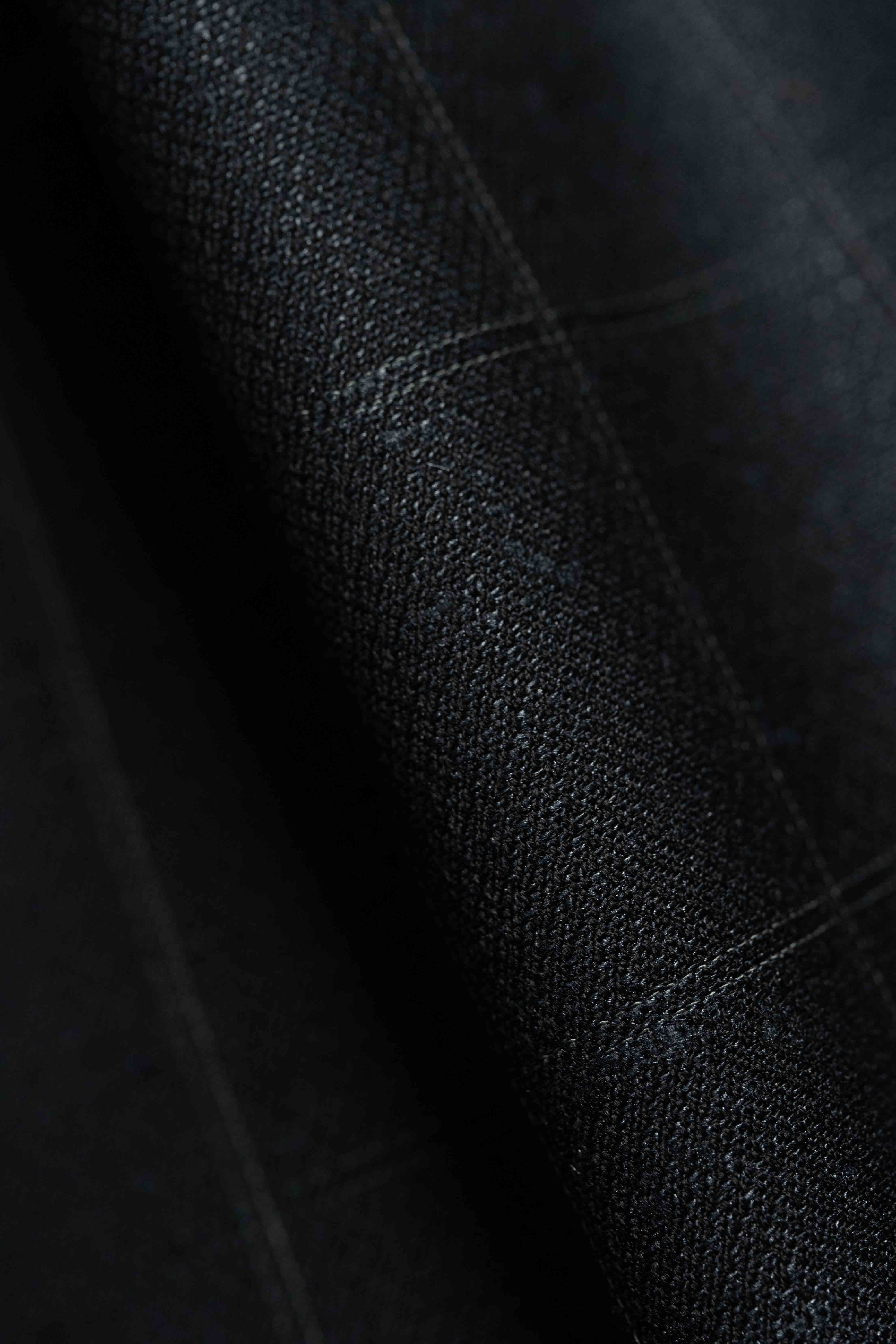 VBC Black Check Wool & Silk Suit Fabric