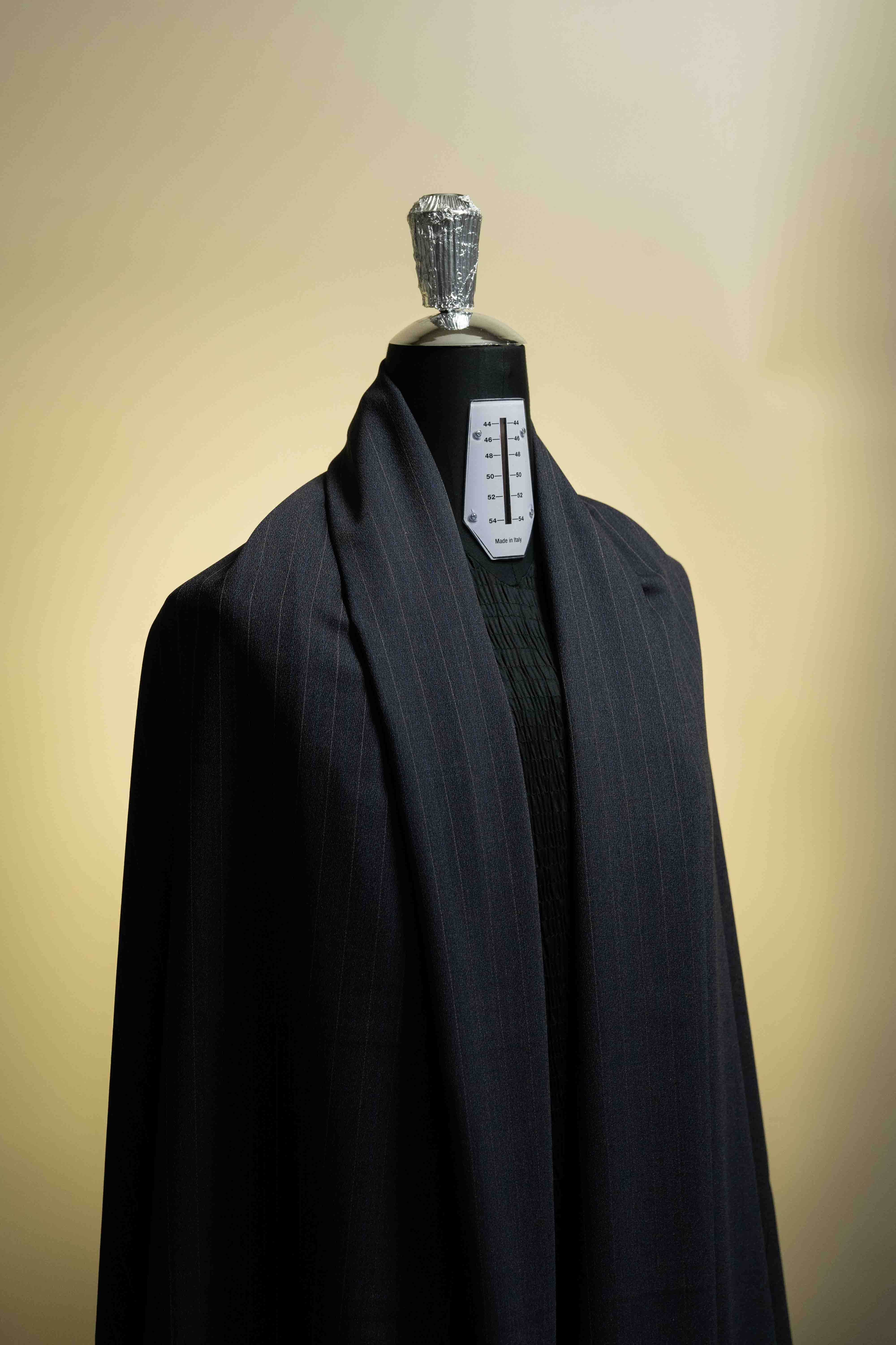 Scabal Navy Stripe Anti-Wrinkle Wool Suit Fabric