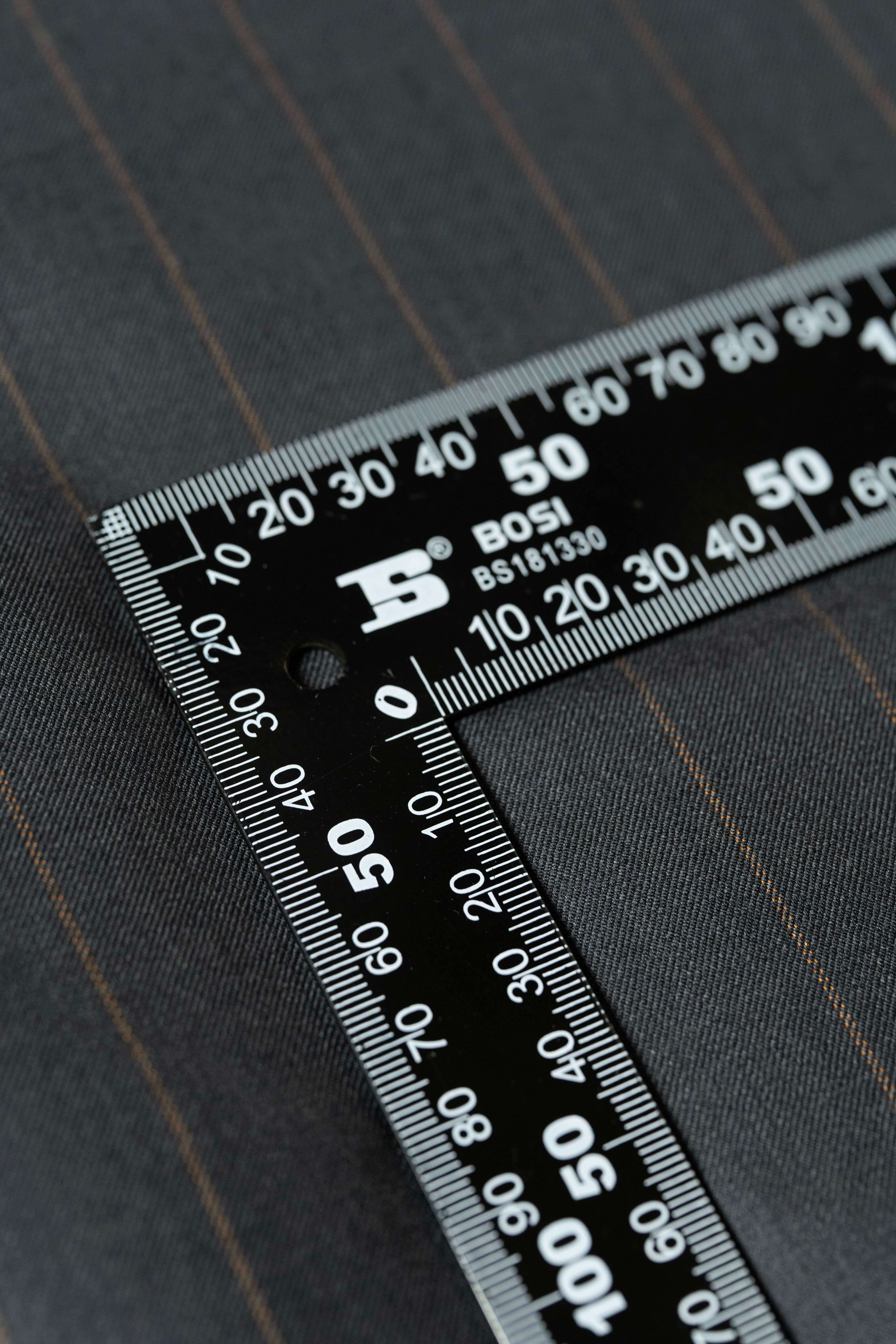 Barrington MidGrey Stripe Super 140's Suit Fabric (16043x)-3.5m - Yoo's Club