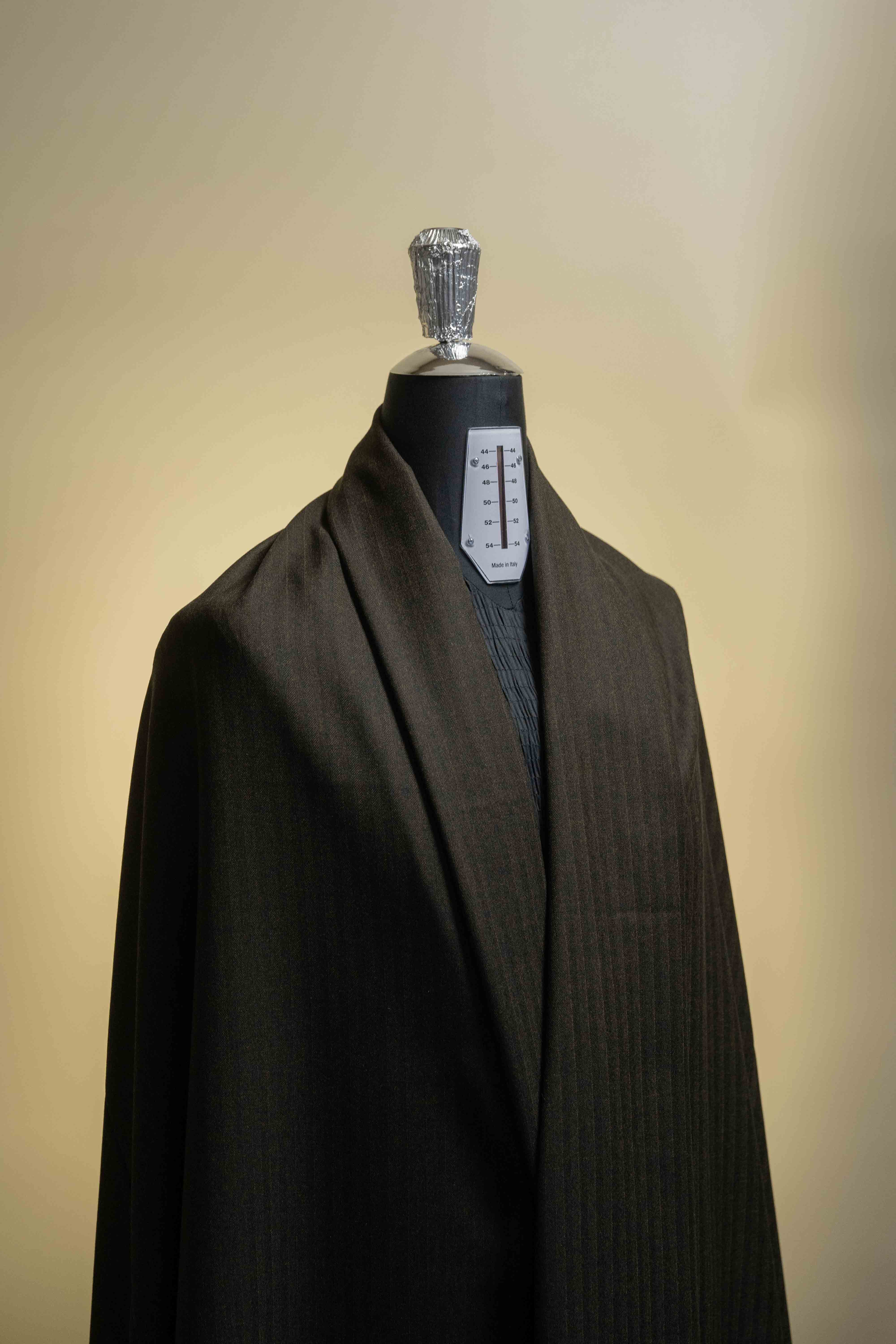 Dark Brown Herringbone Super 90's & Vicuna Suit Fabric