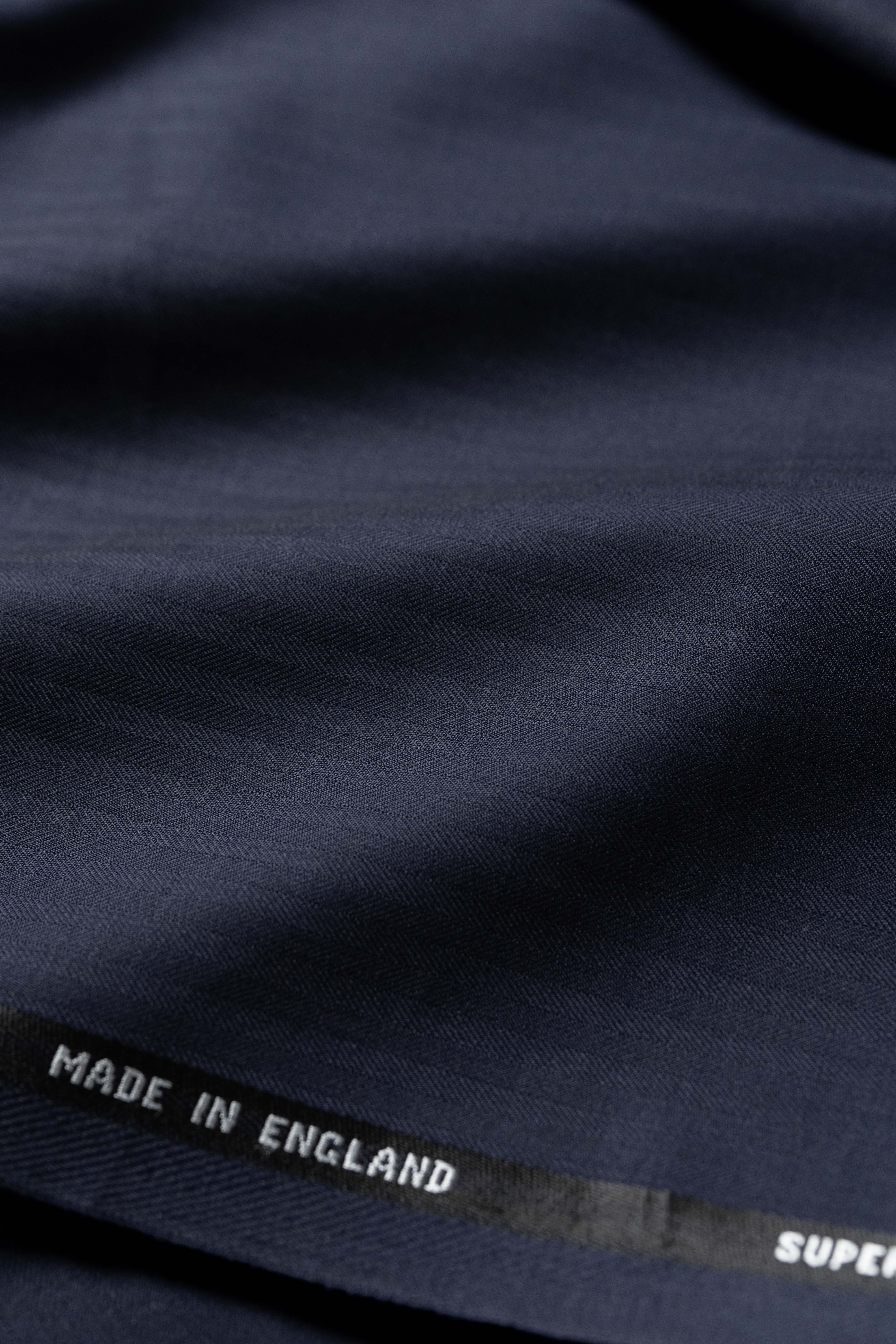 Barrington Navy Herringbone Wool Suit Fabric (15033)-3m - Yoo's Club