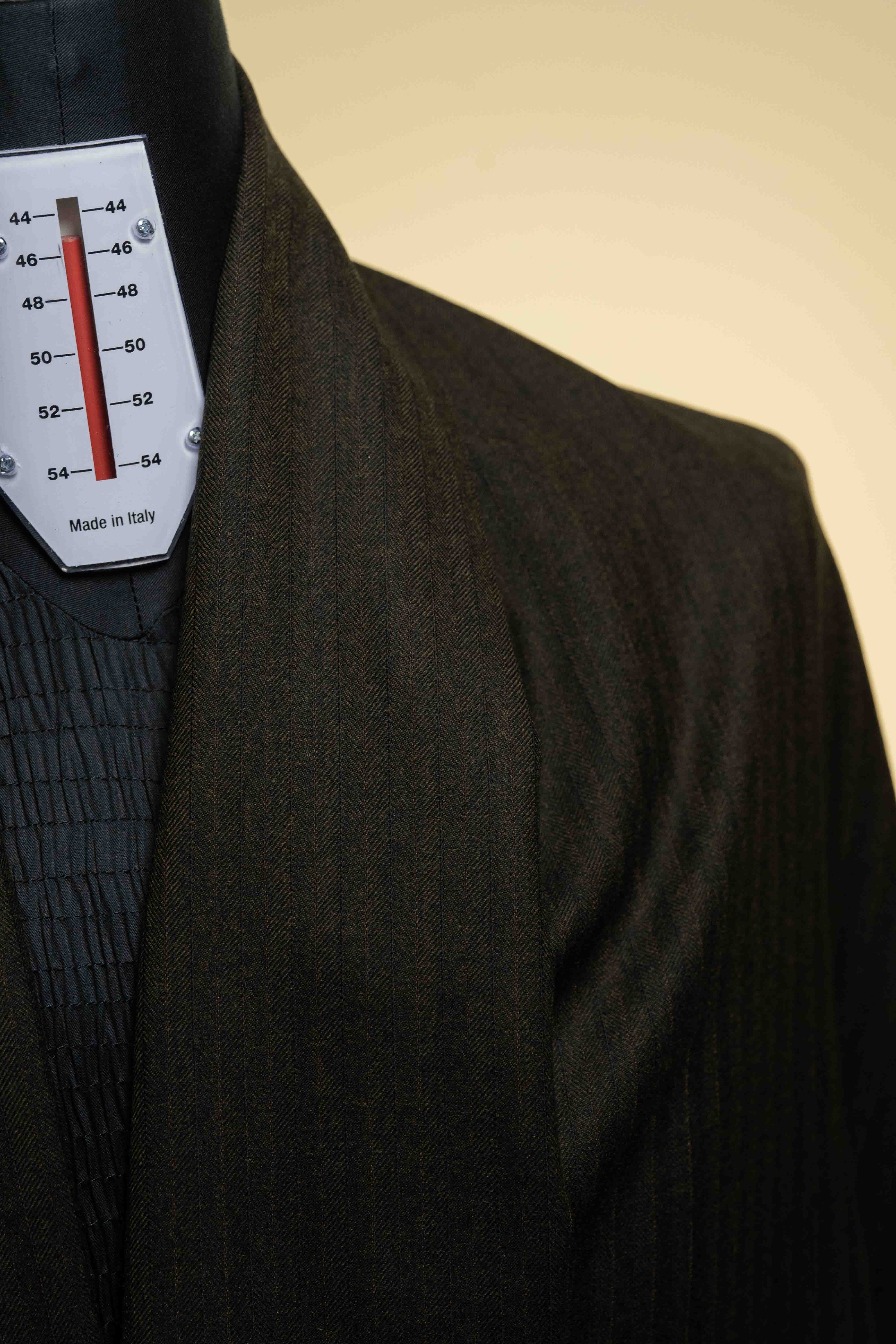 Dark Brown Herringbone Super 90's & Vicuna Suit Fabric