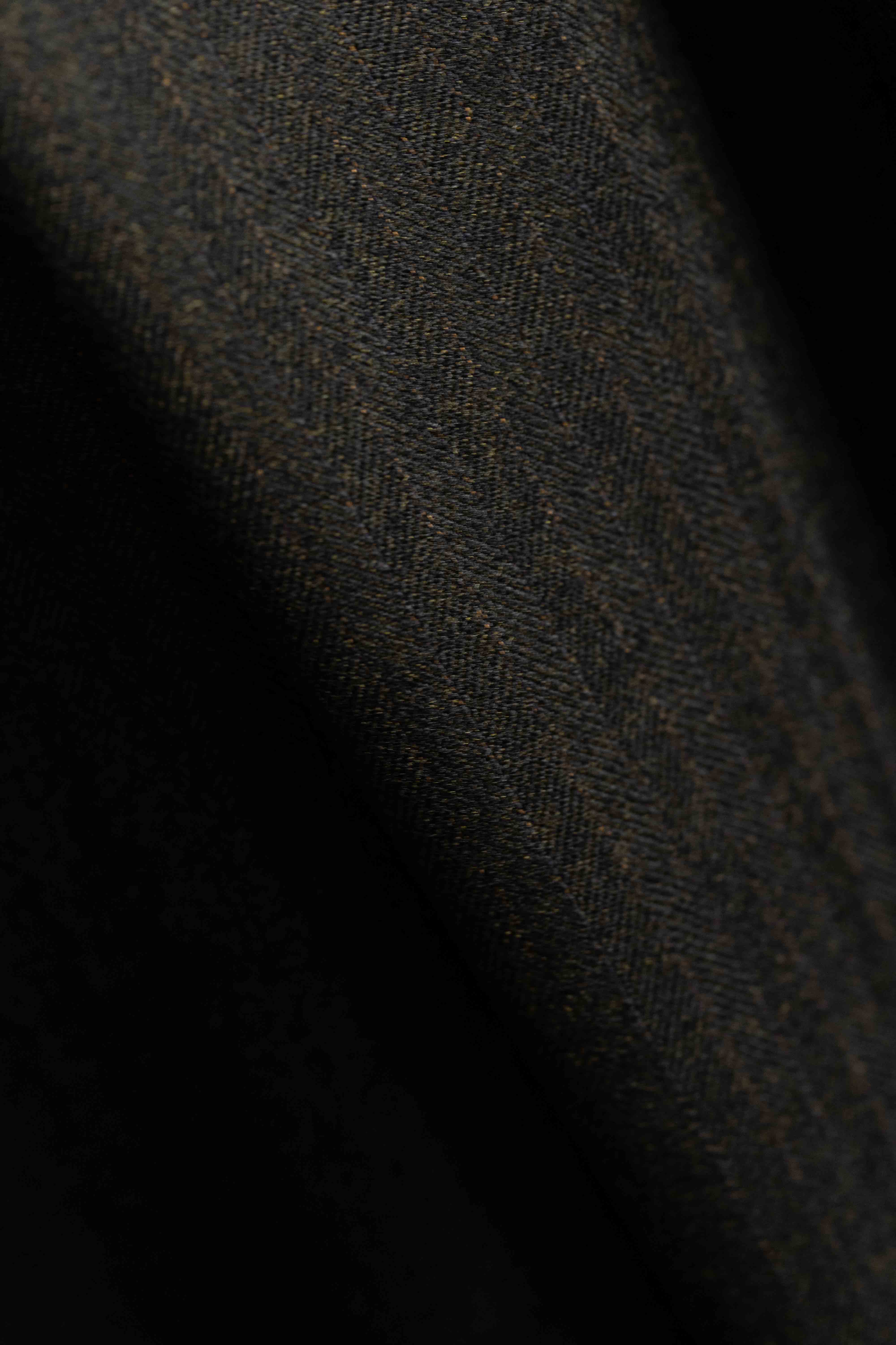 Dark Brown Herringbone Super 90's & Vicuna Suit Fabric
