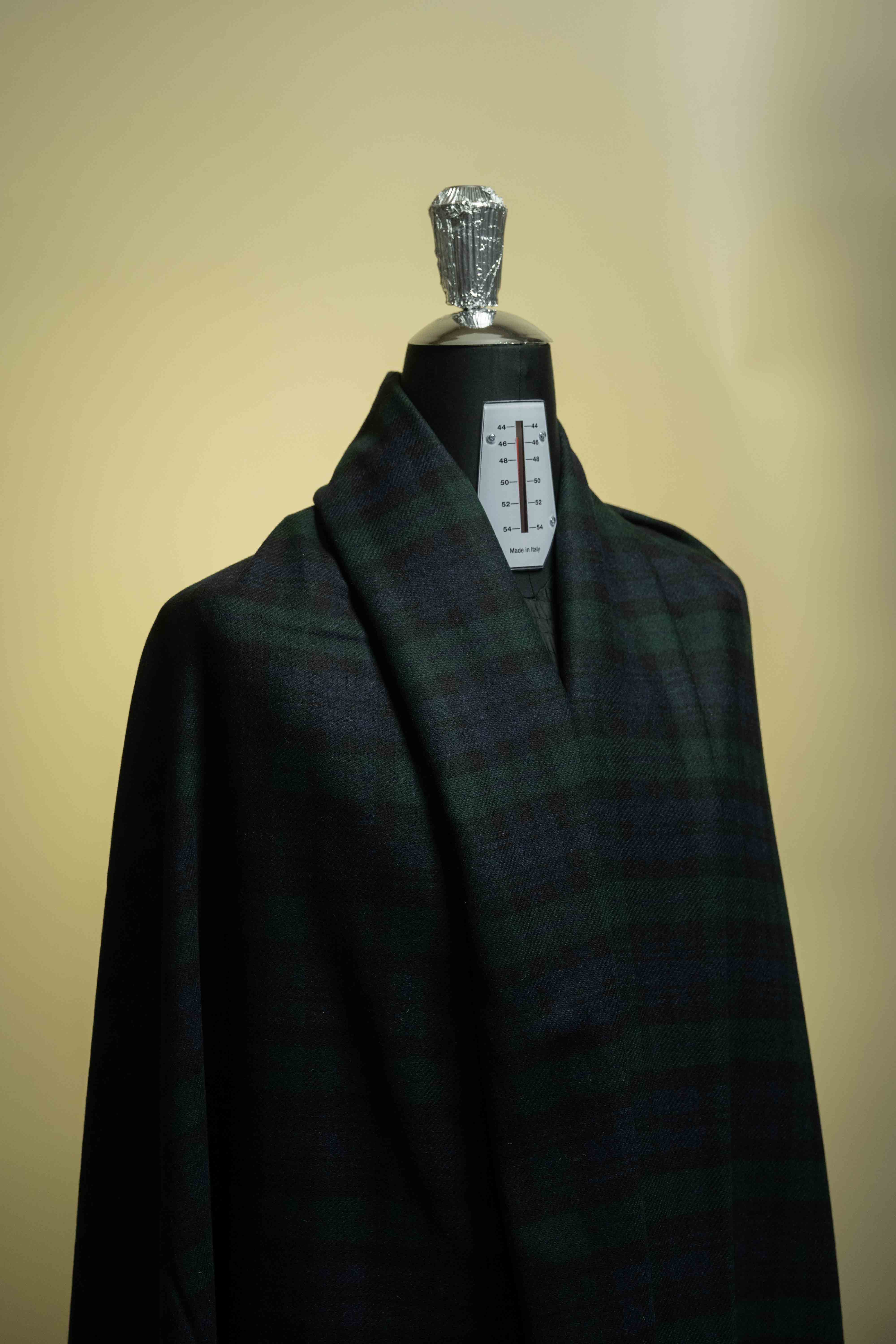 Green Fancy Check Wool Vintage Suit Fabric