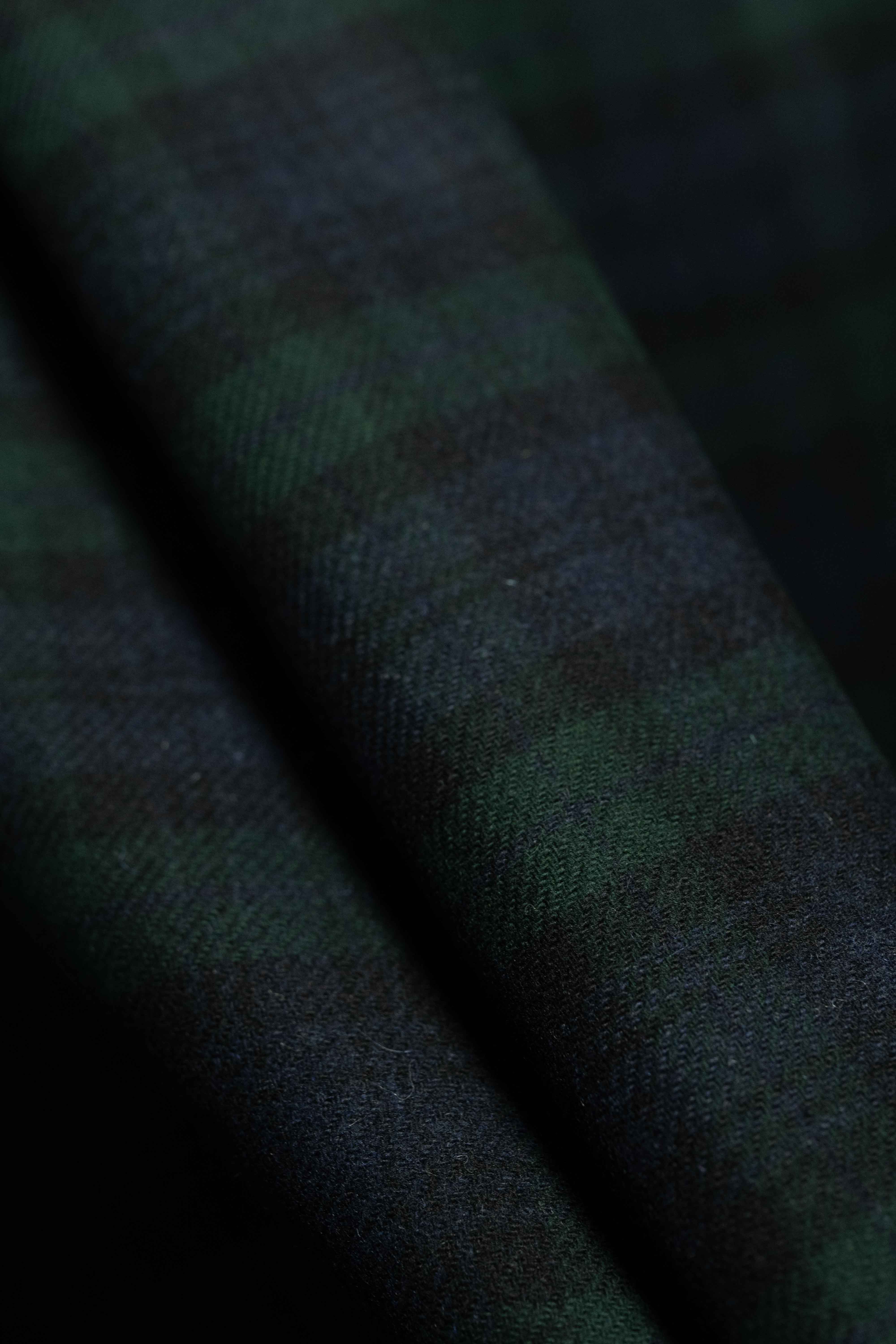 Green Fancy Check Wool Vintage Suit Fabric