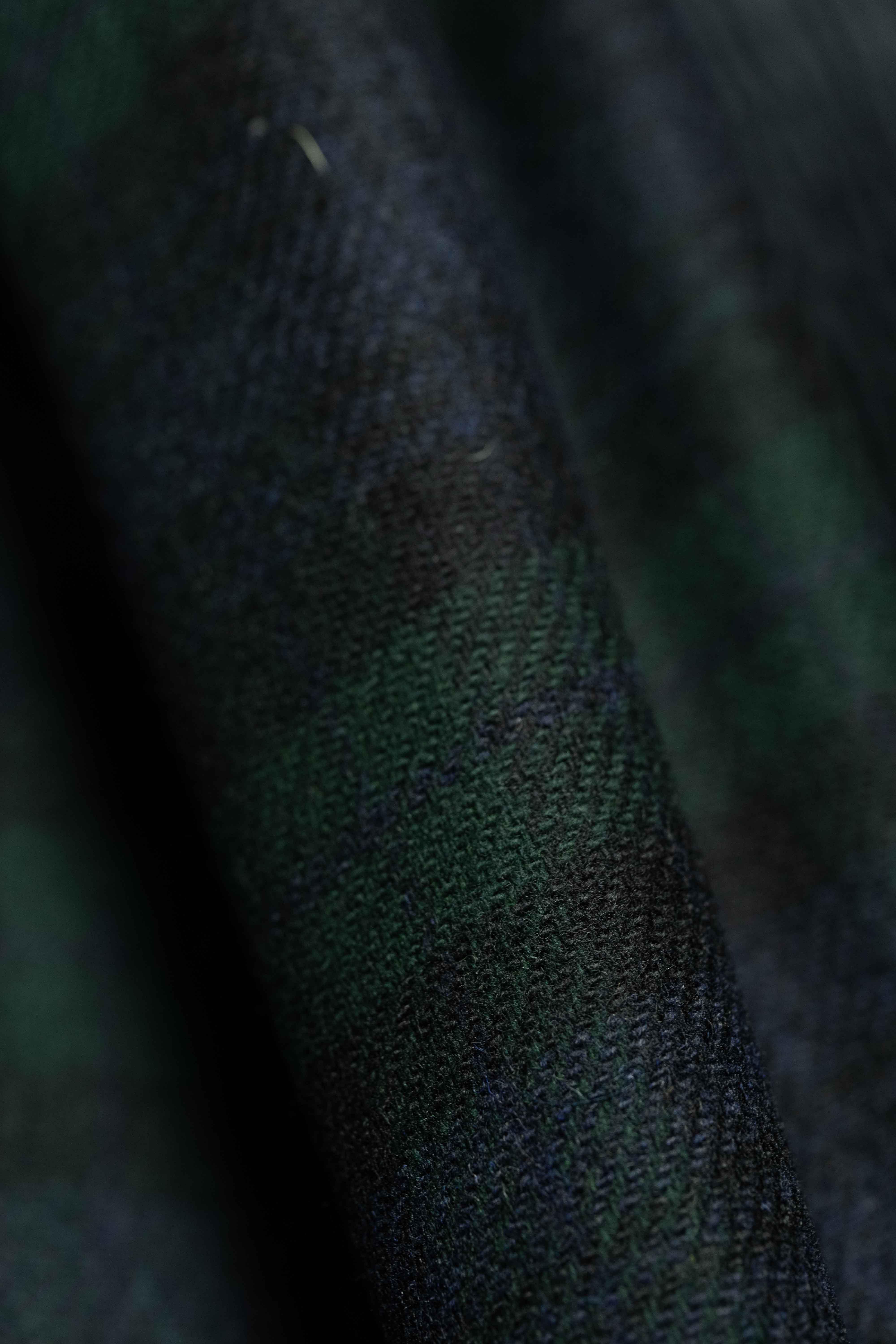 Green Fancy Check Wool Vintage Suit Fabric