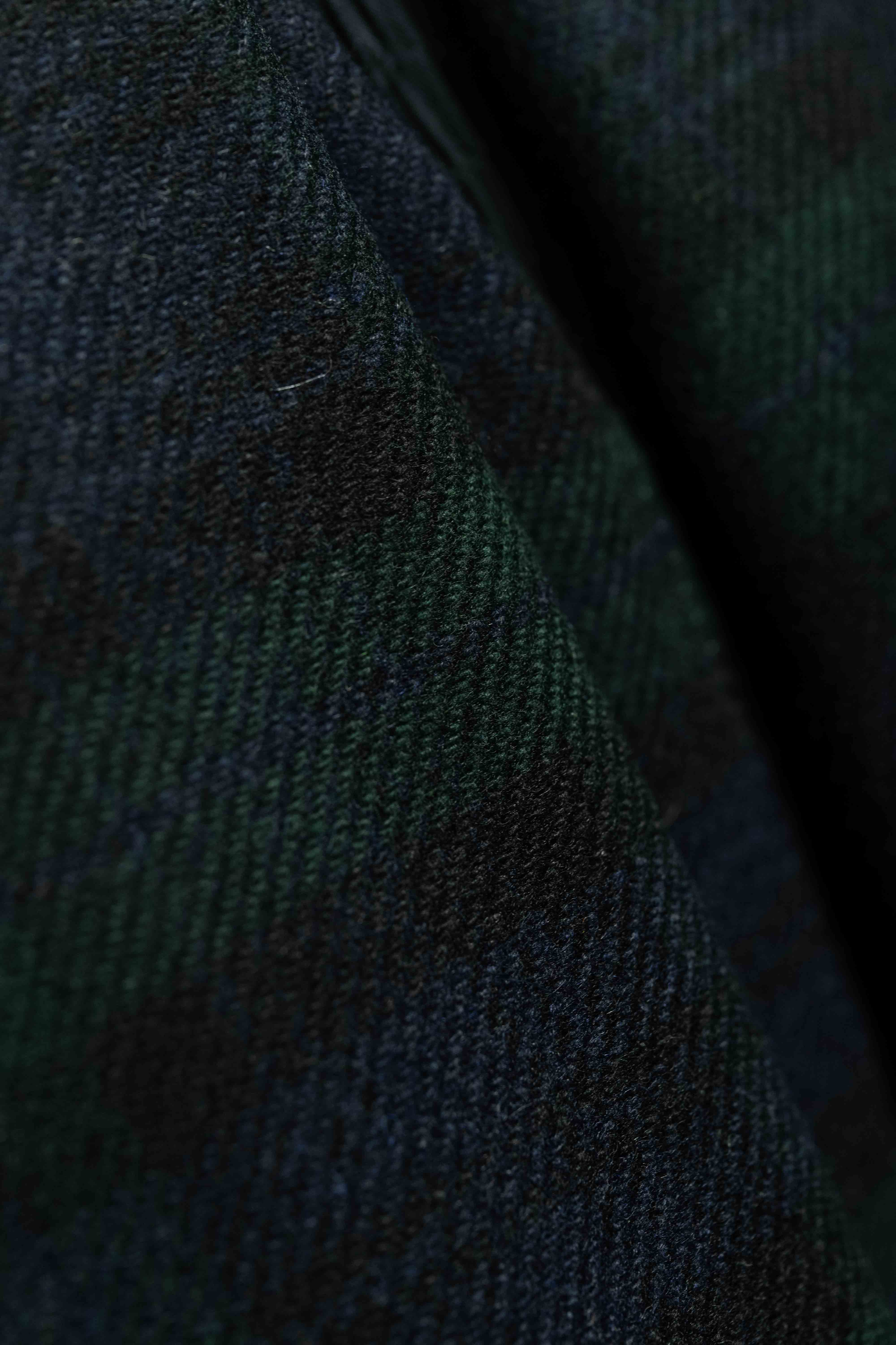 Green Fancy Check Wool Vintage Suit Fabric