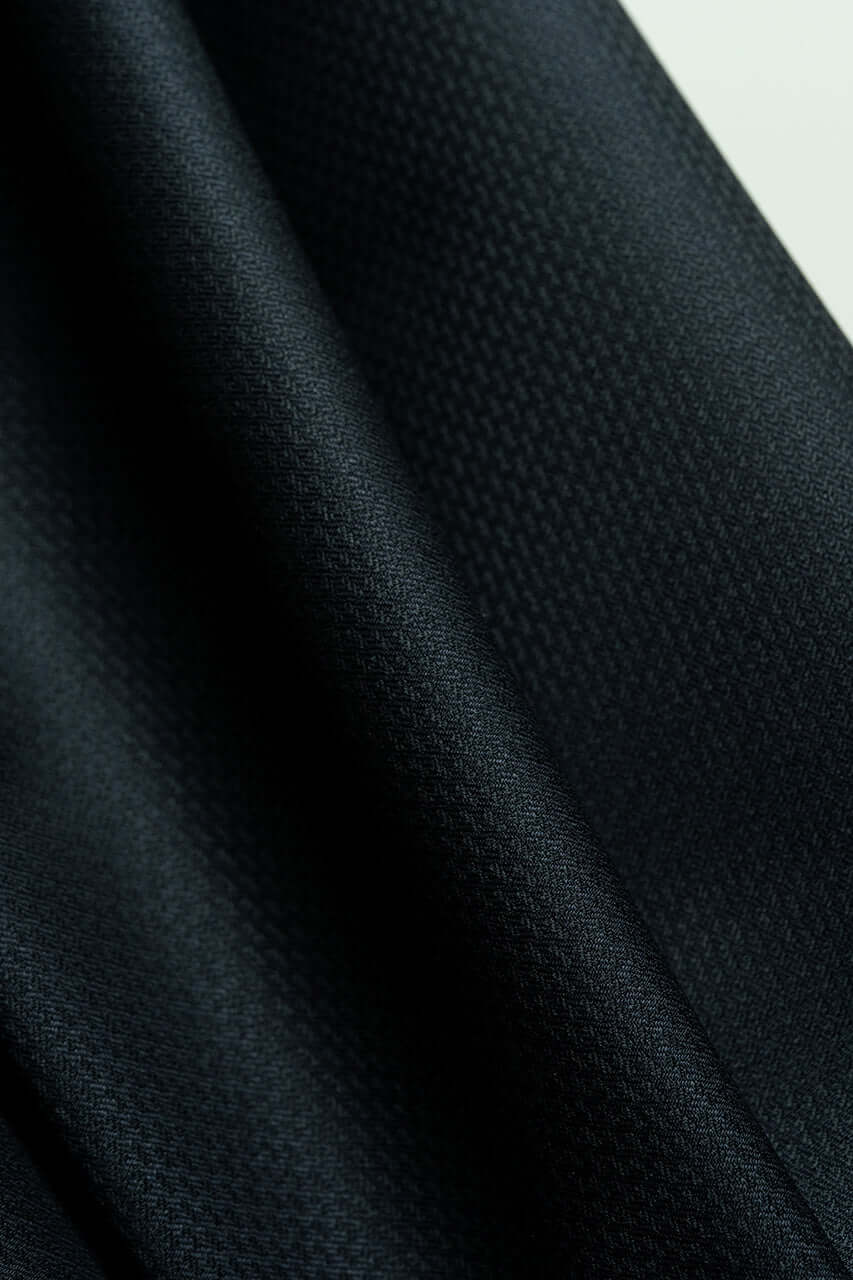 Marzoni Midnight Blue Geometry Wool Silk Cashmere Suit Fabric (V23333) -3m - Yoo's Club