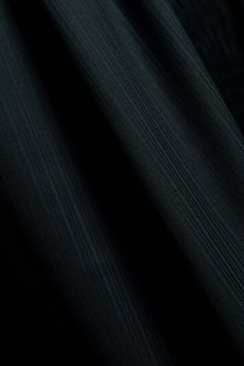 Marzoni Black Herringbone Wool Suit Fabric (V23664) -3m - Yoo's Club