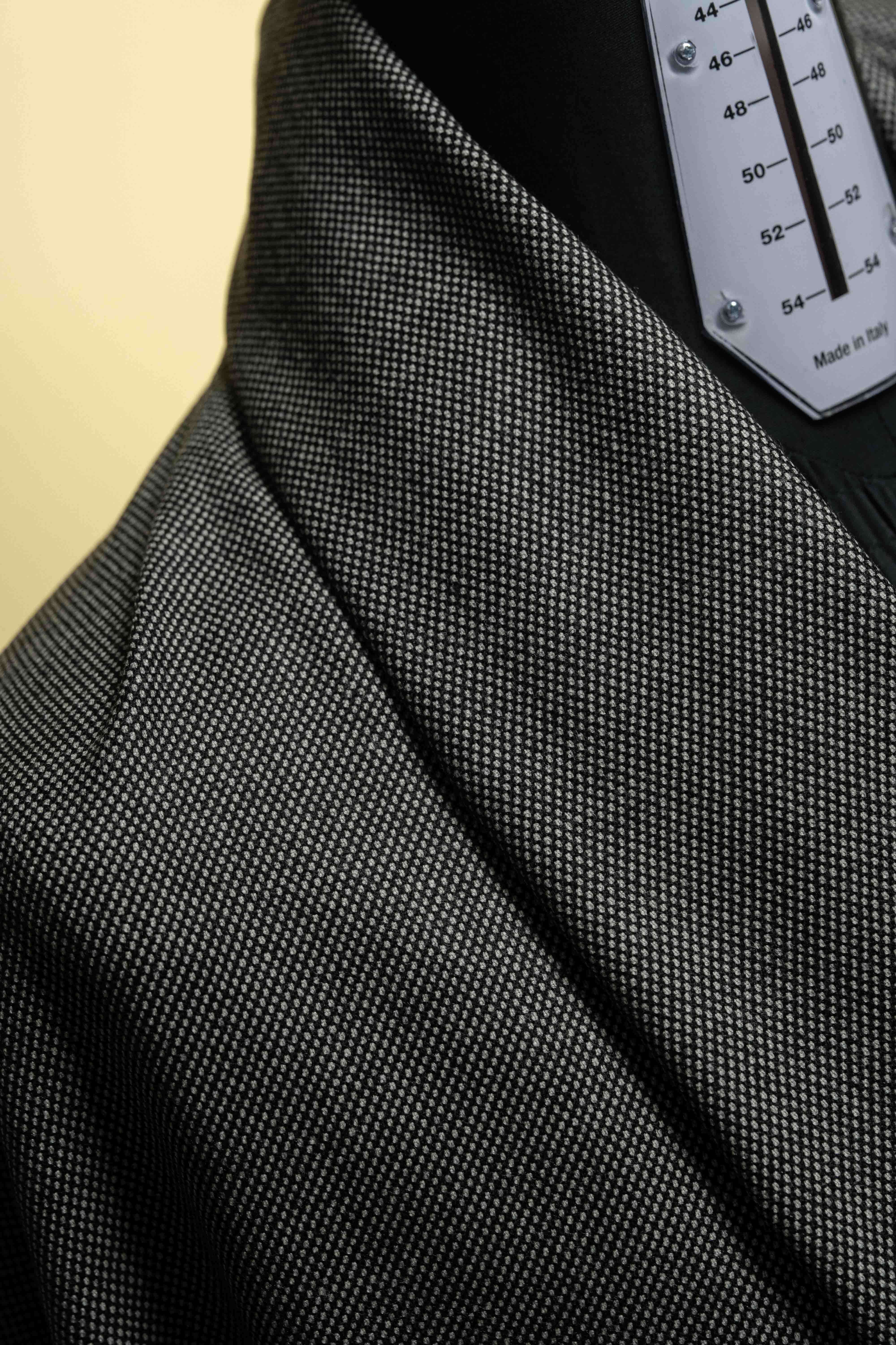 Harrison Black & White Spots Wool Cashmere Suit Fabric (V23633) -2.9m