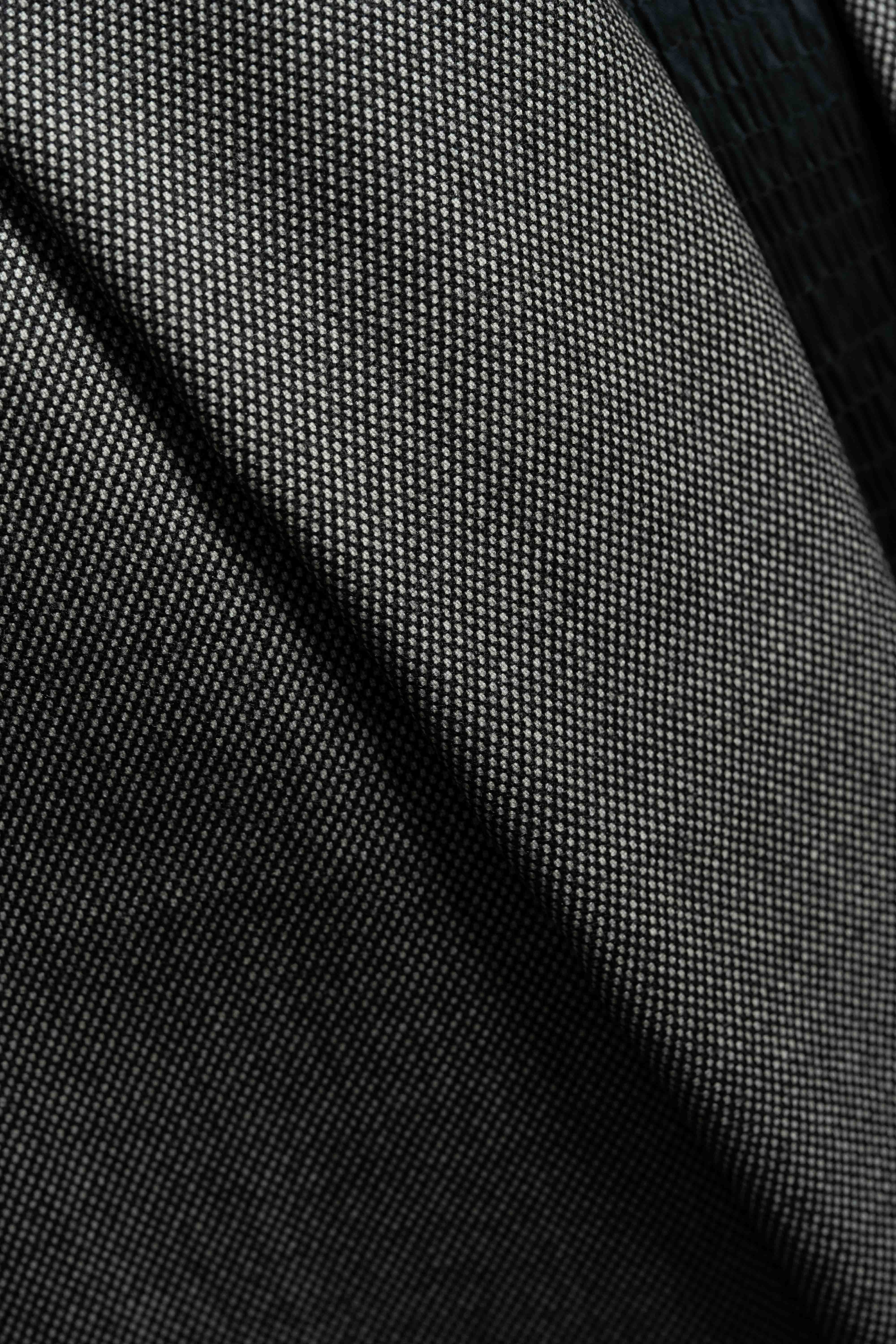 Harrison Black & White Spots Wool Cashmere Suit Fabric