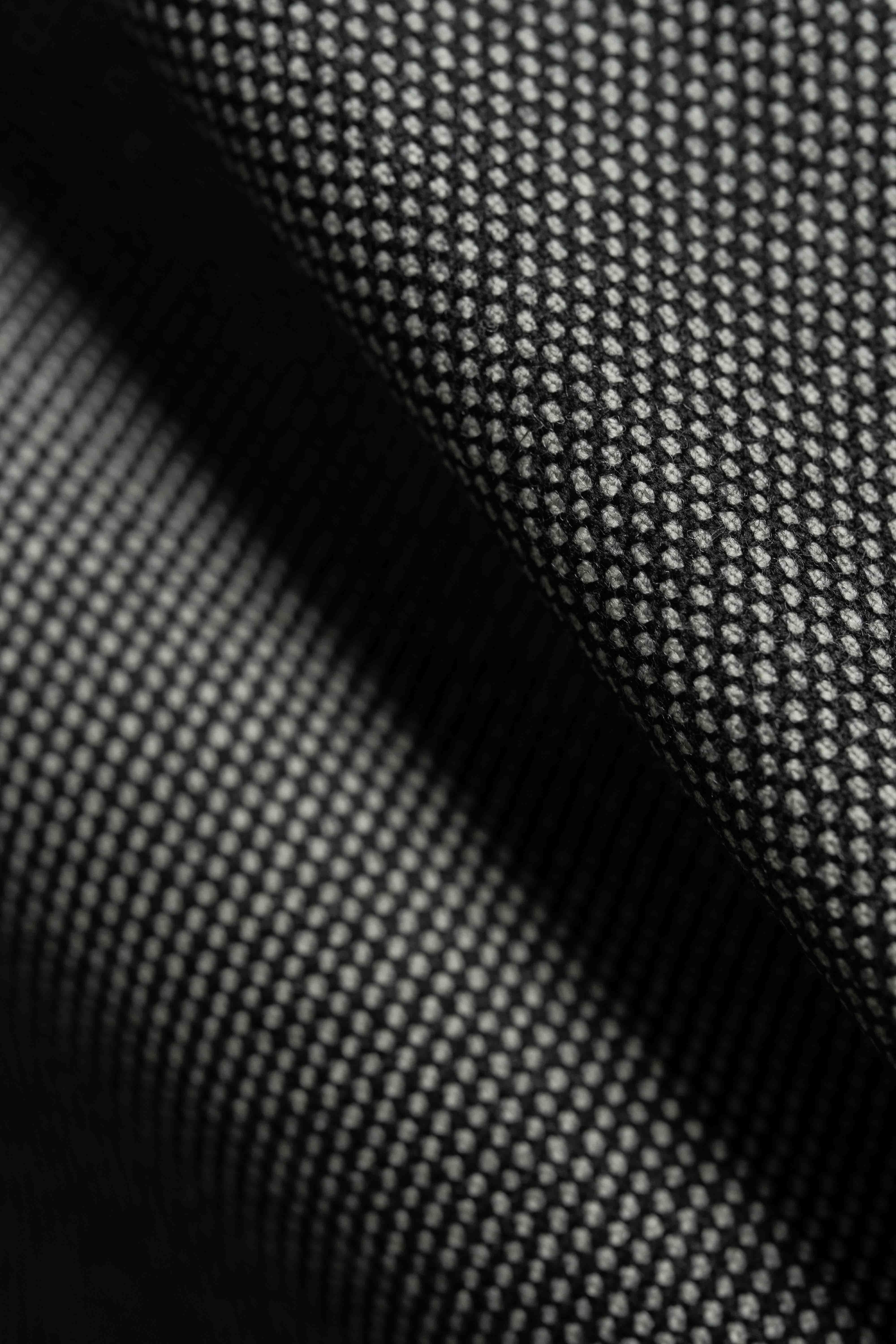 Harrison Black & White Spots Wool Cashmere Suit Fabric
