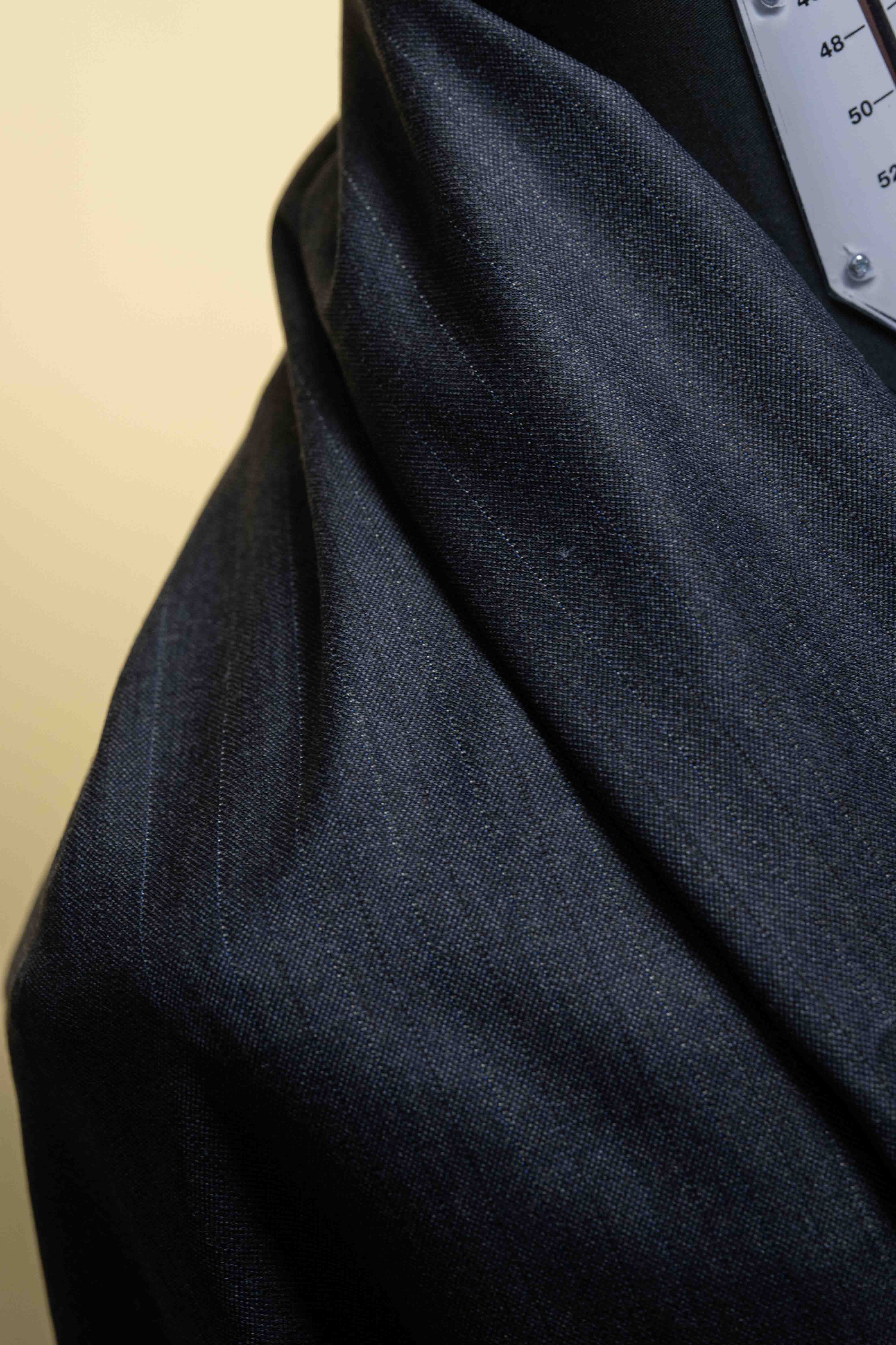 Blue Stripe Minkcash Suit Fabric (V23631) -3.2m