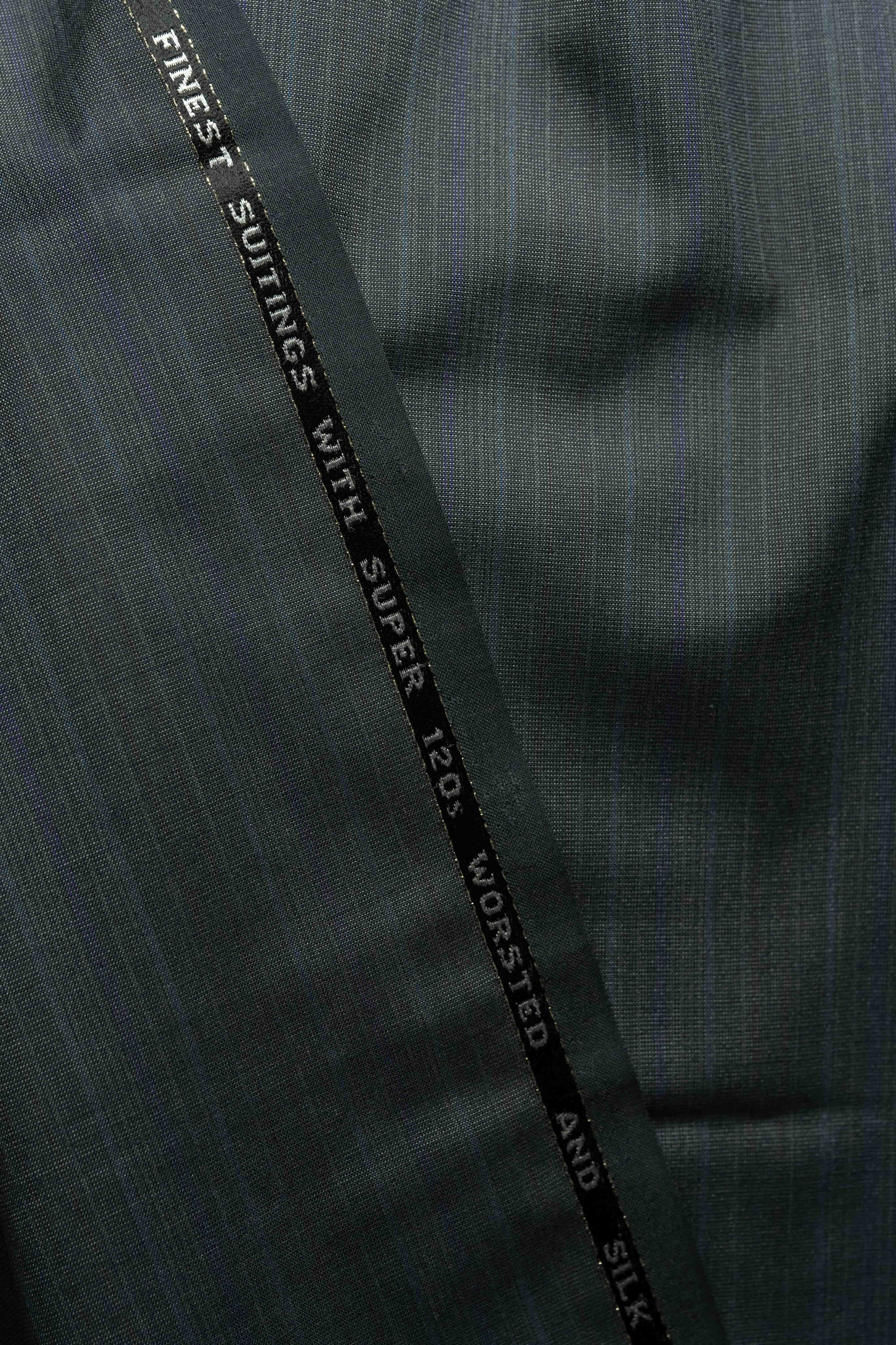 Fancy Stripe 120's Wool & Silk Suit Fabric