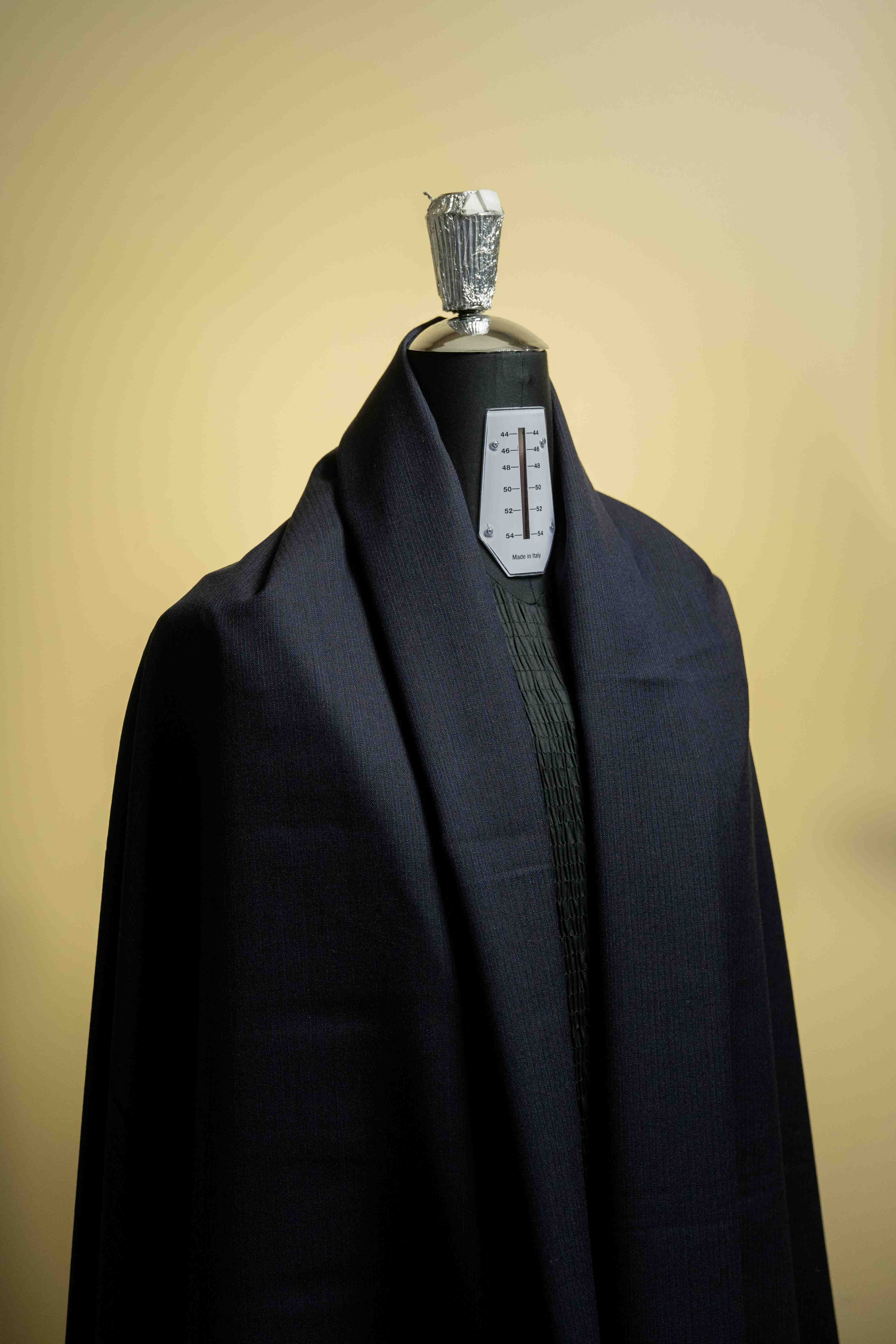 Dark Navy Stripe Vicuna Cashmere Suit Fabric (V23058) -2.6m - Yoo's Club