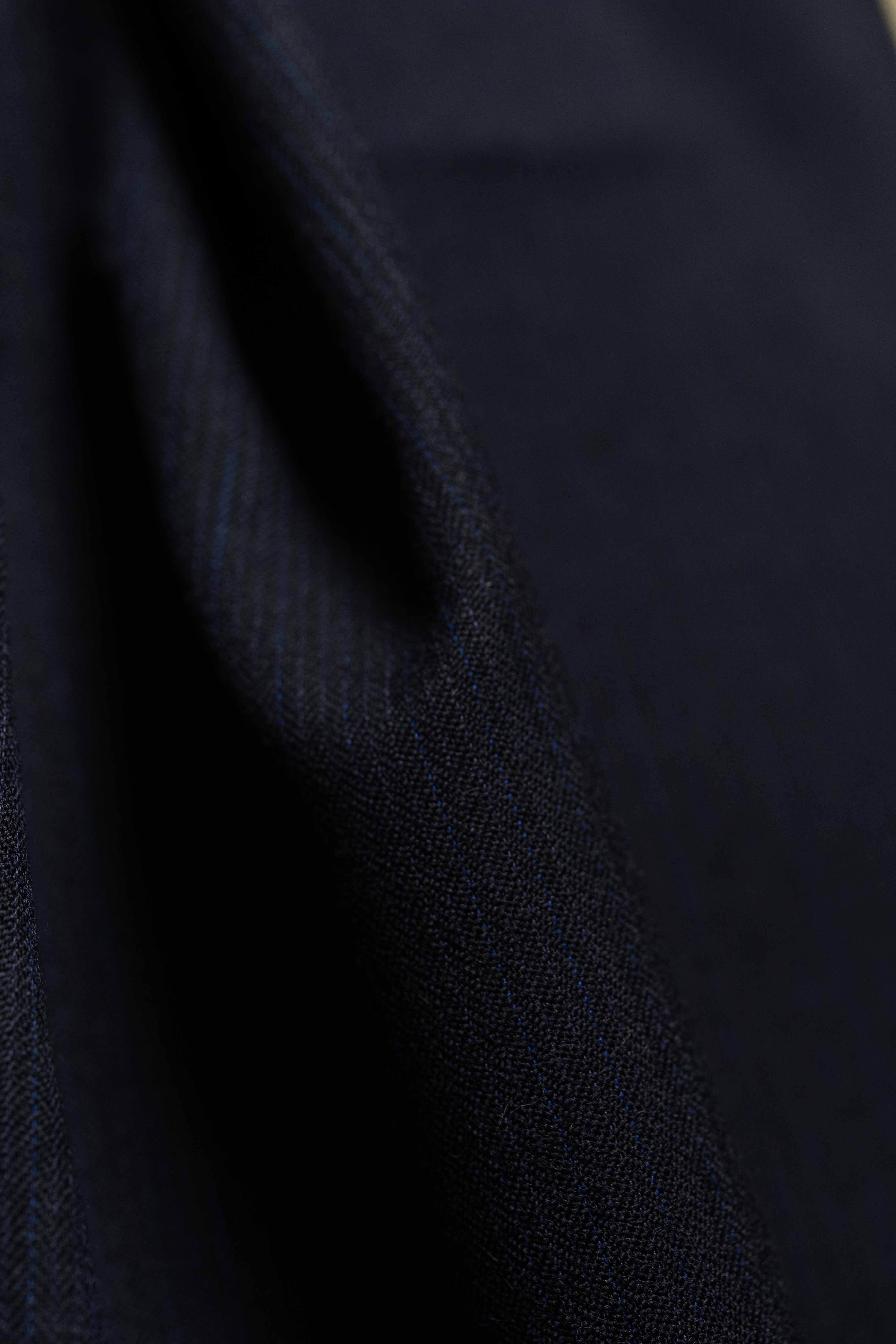 Dark Navy Stripe Vicuna Cashmere Suit Fabric (V23058) -2.6m - Yoo's Club