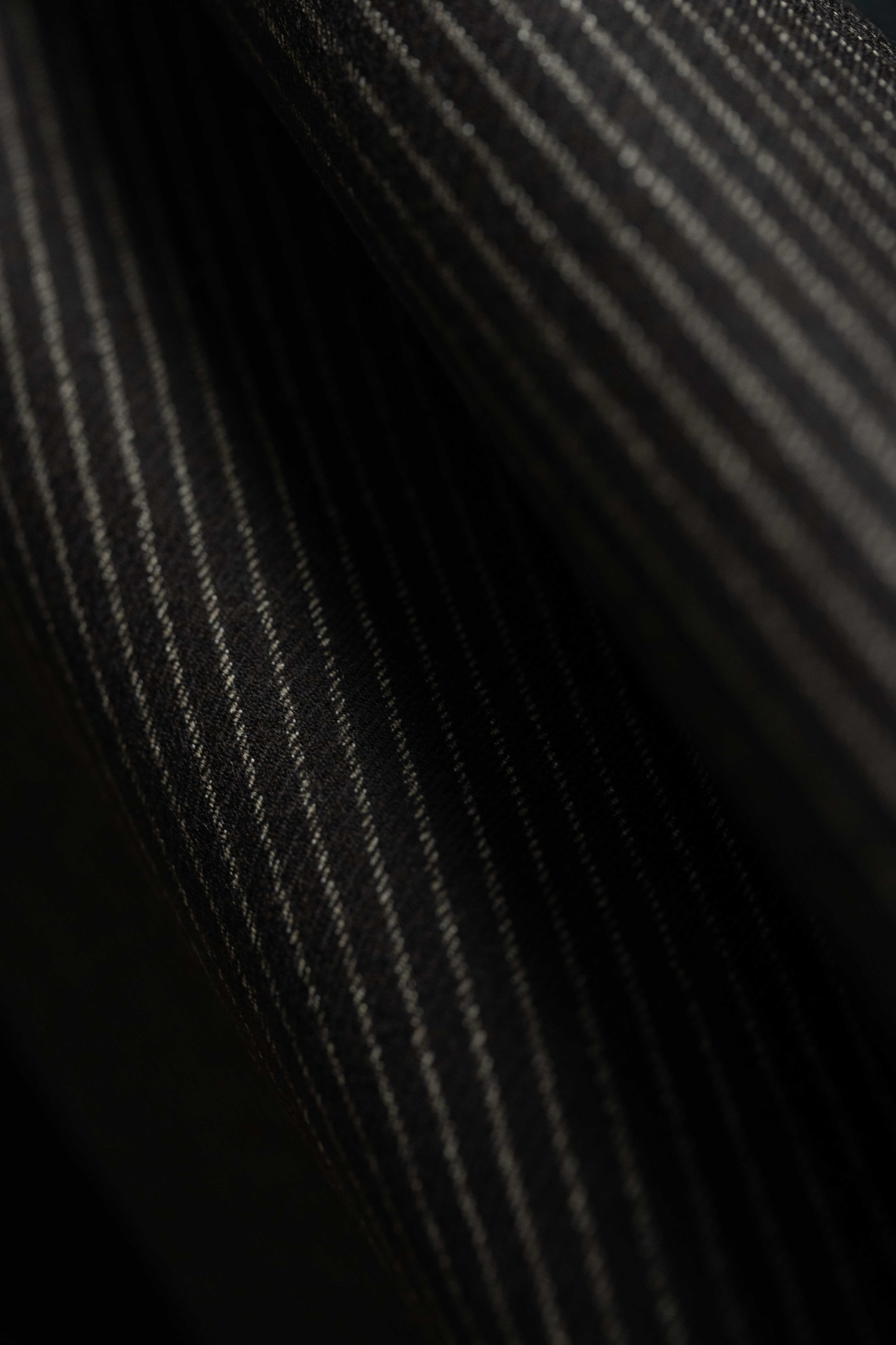 Coffee Stripe Wool Suit Fabric