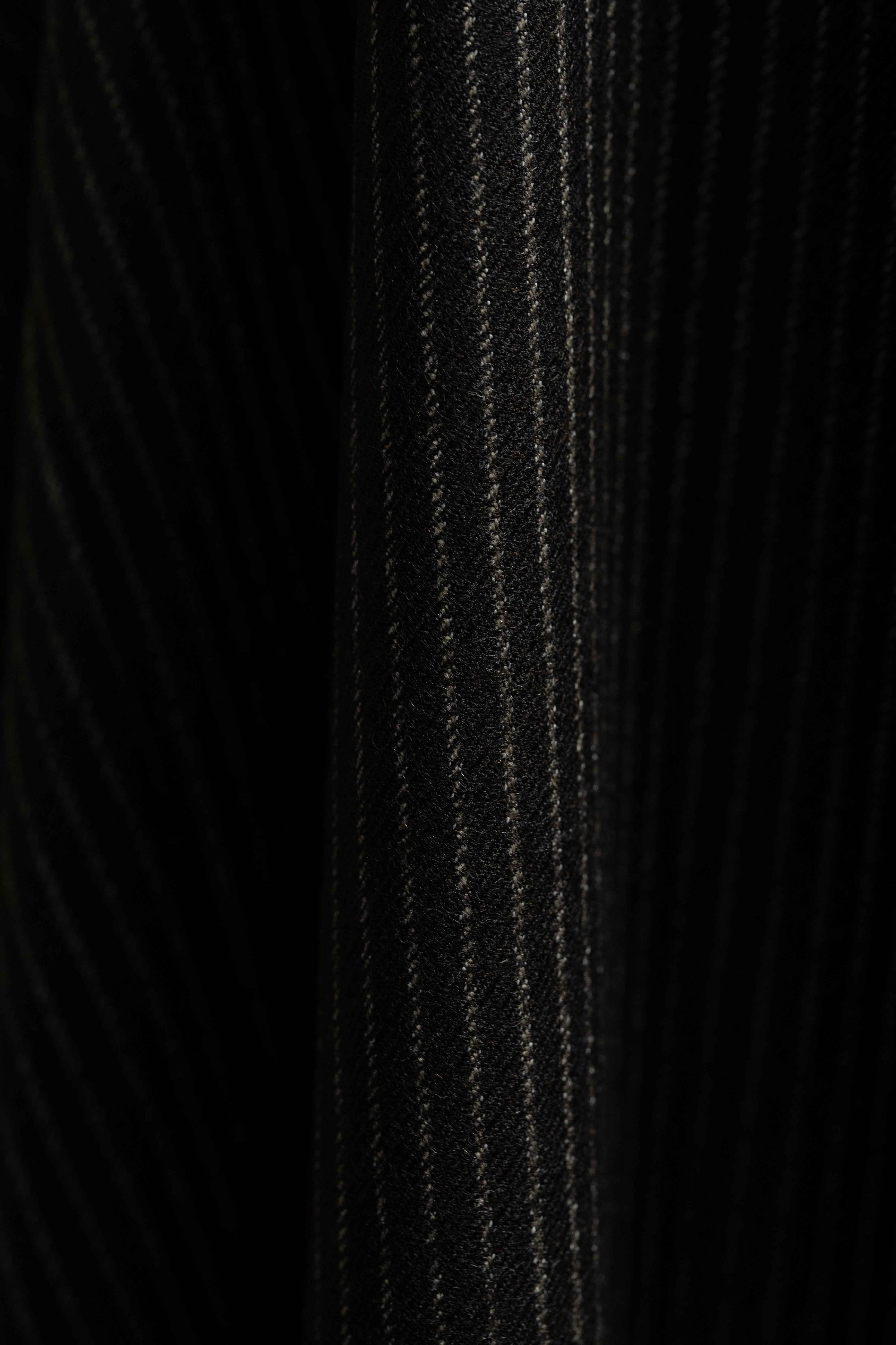 Coffee Stripe Wool Suit Fabric