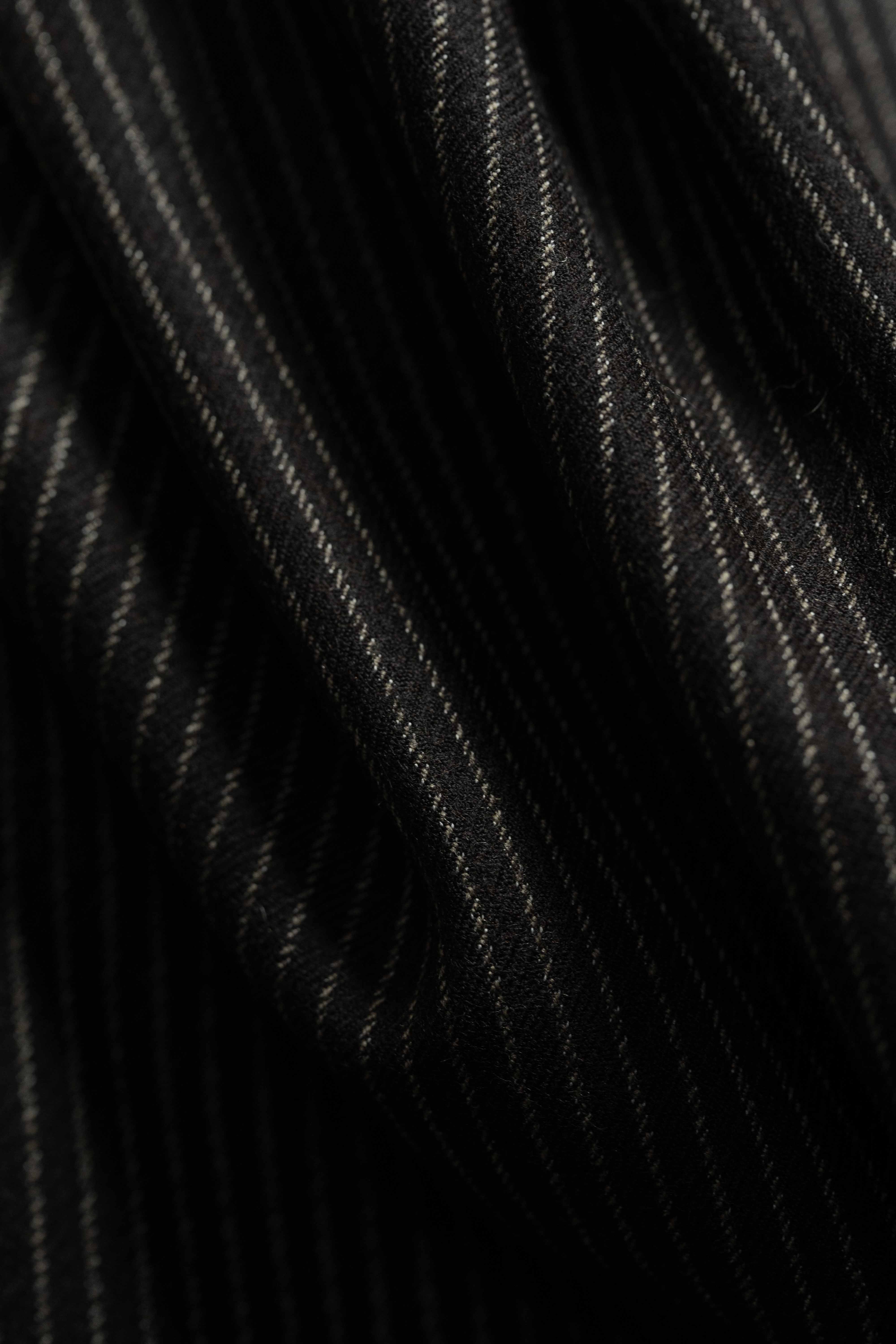 Coffee Stripe Wool Suit Fabric (V23452) -3.4m