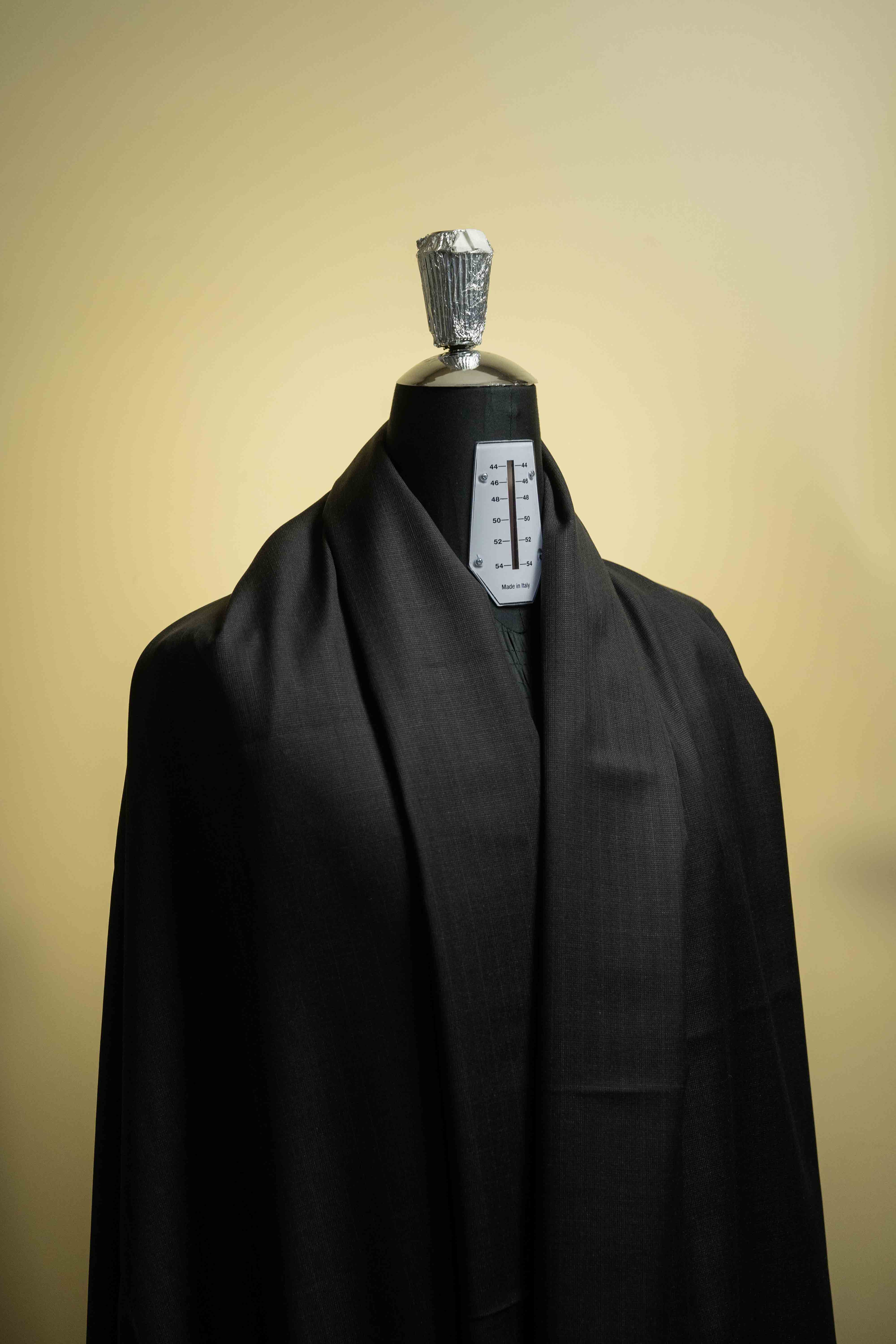 Charcoal Stripe Wool Suit Fabric