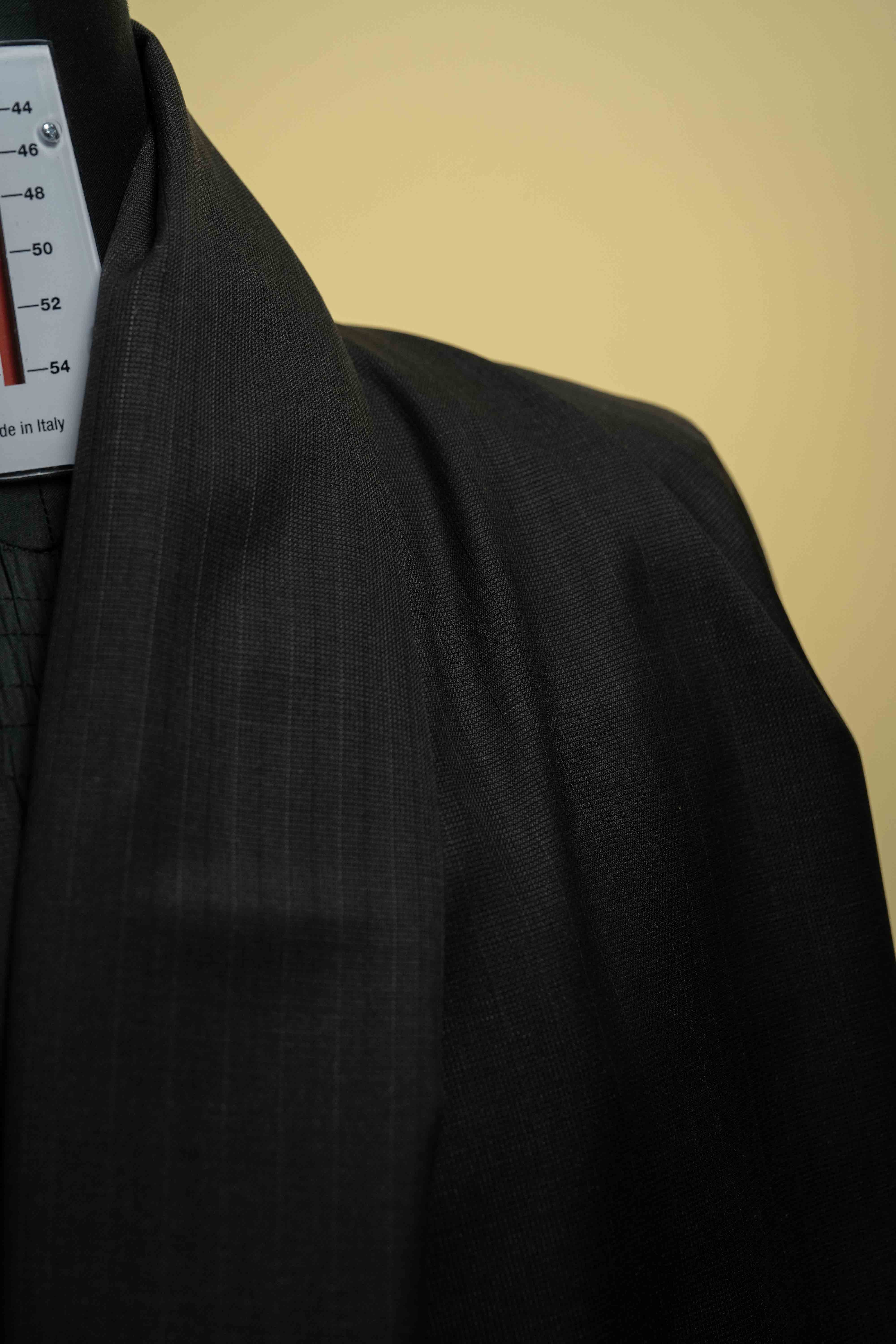 Charcoal Stripe Wool Suit Fabric