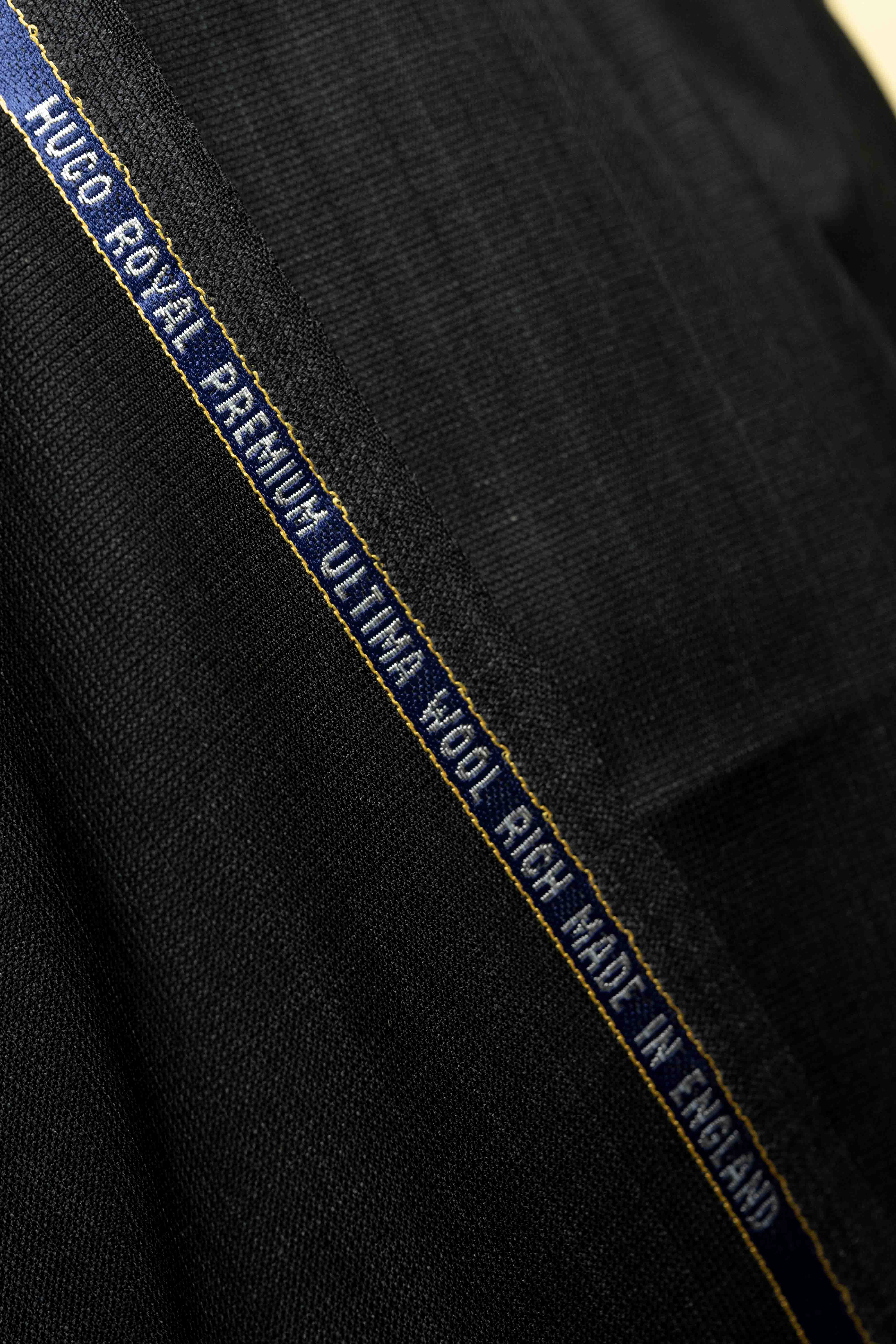 Charcoal Stripe Wool Suit Fabric