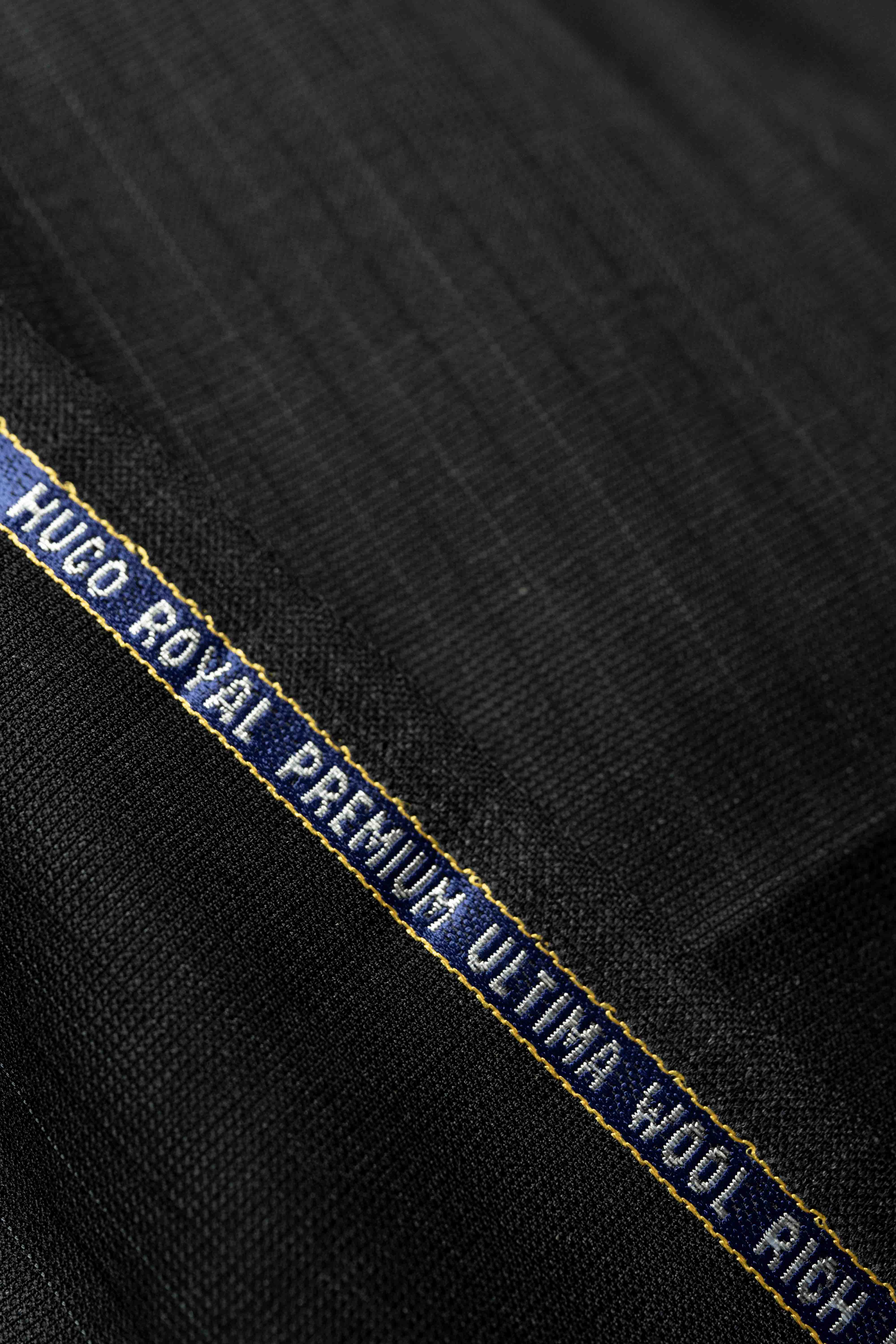 Charcoal Stripe Wool Suit Fabric (V23452) -3m