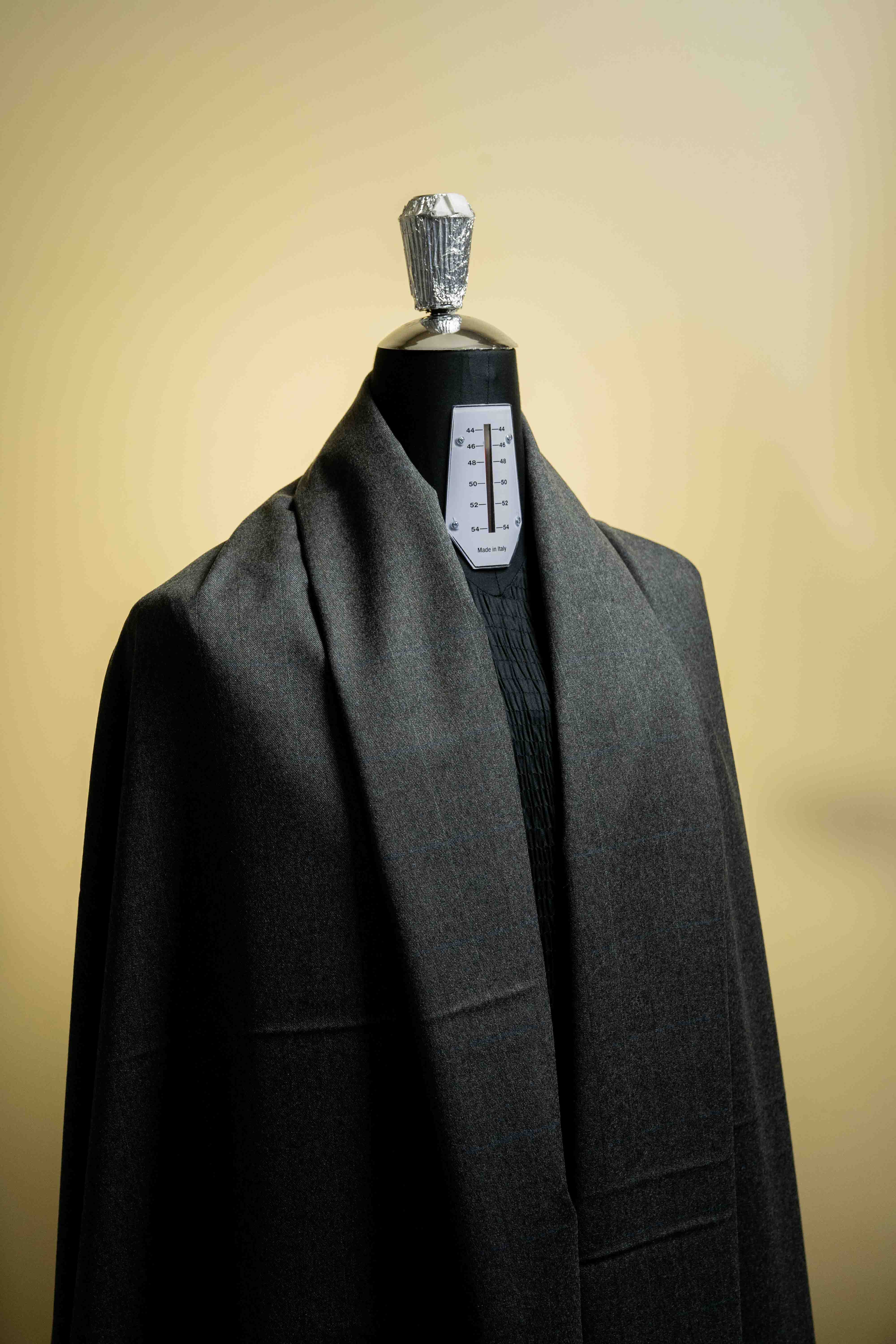 Marzotto Charcoal 90's Wool Suit Fabric