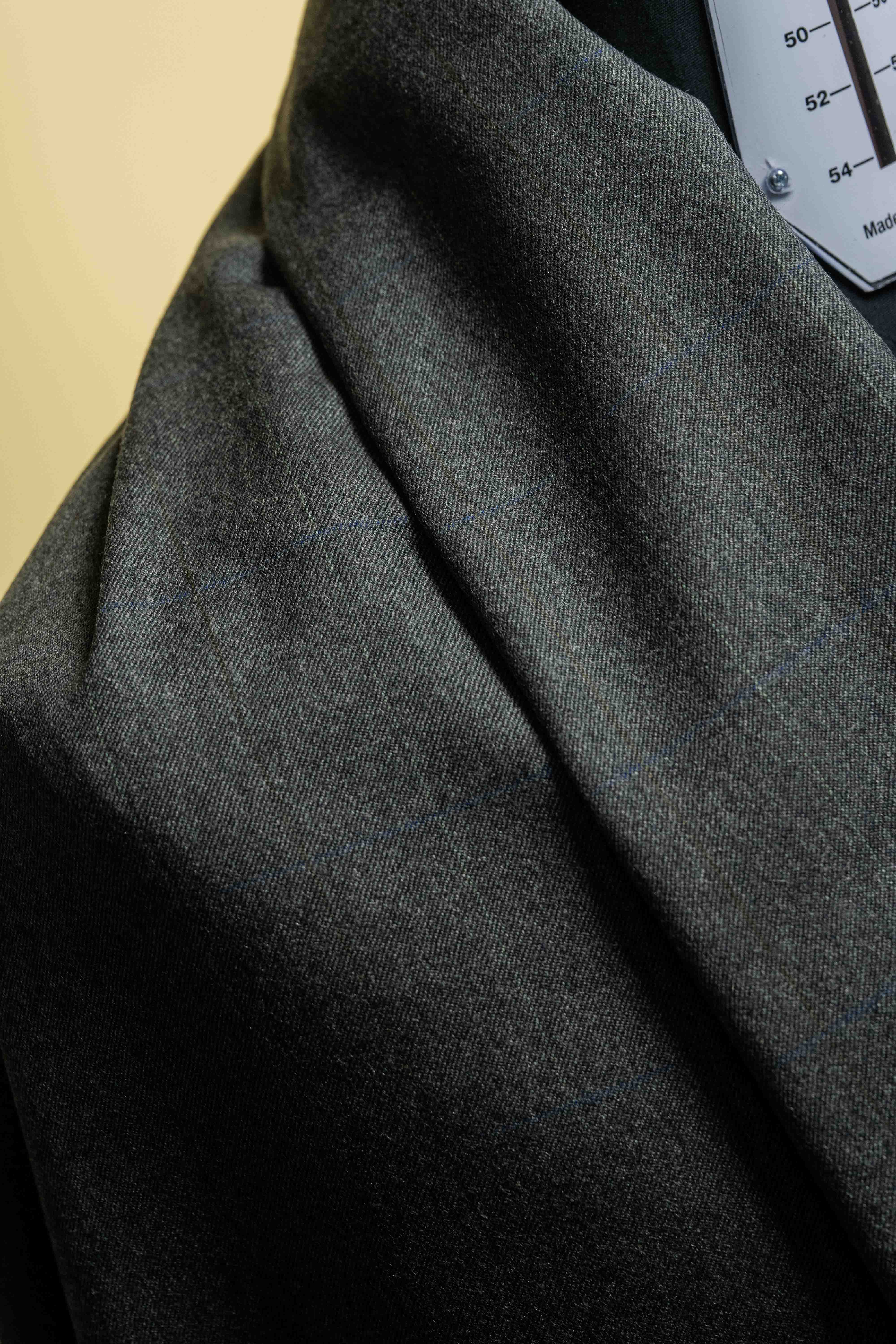 Marzotto Charcoal 90's Wool Suit Fabric