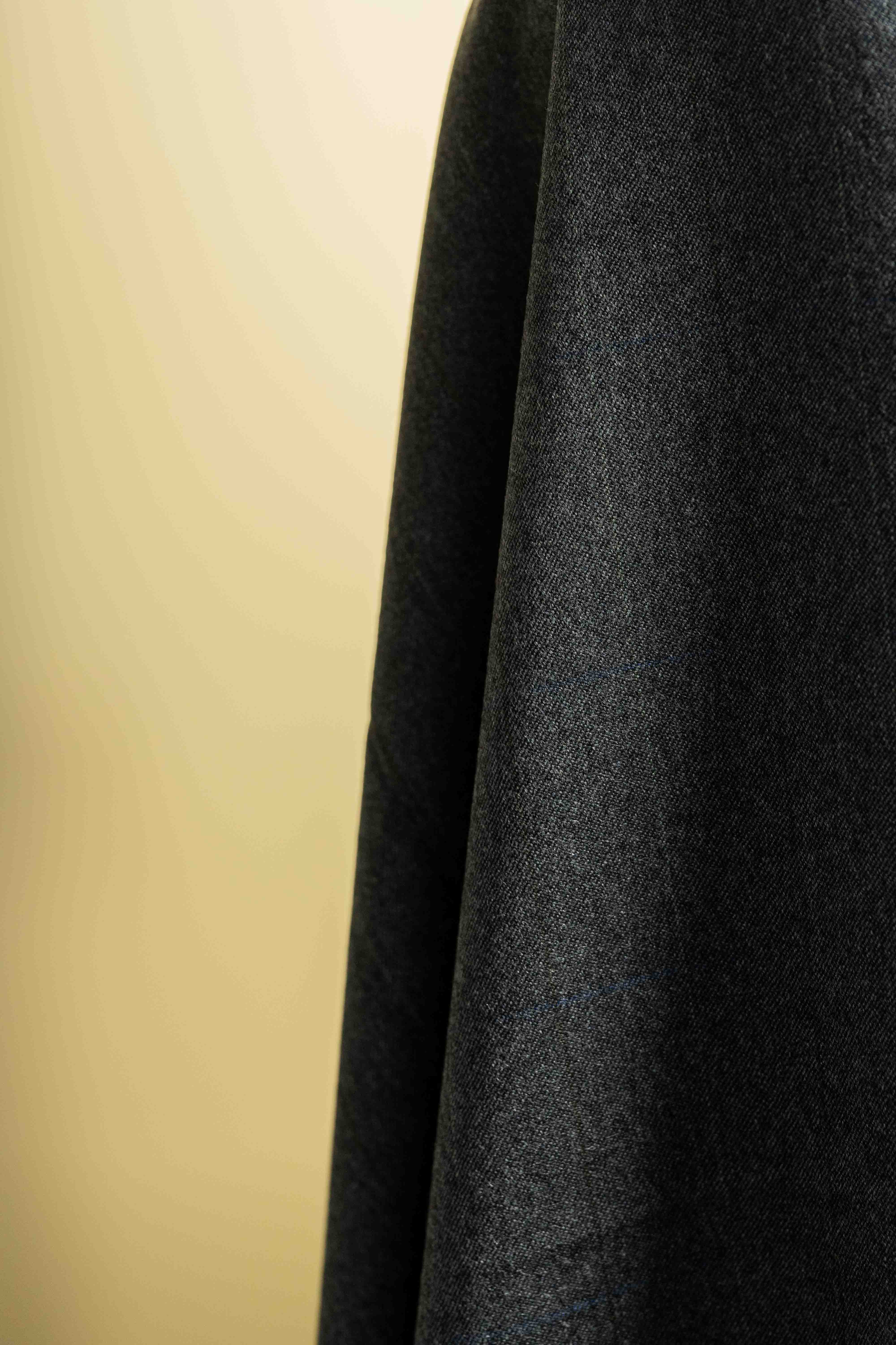 Marzotto Charcoal 90's Wool Suit Fabric