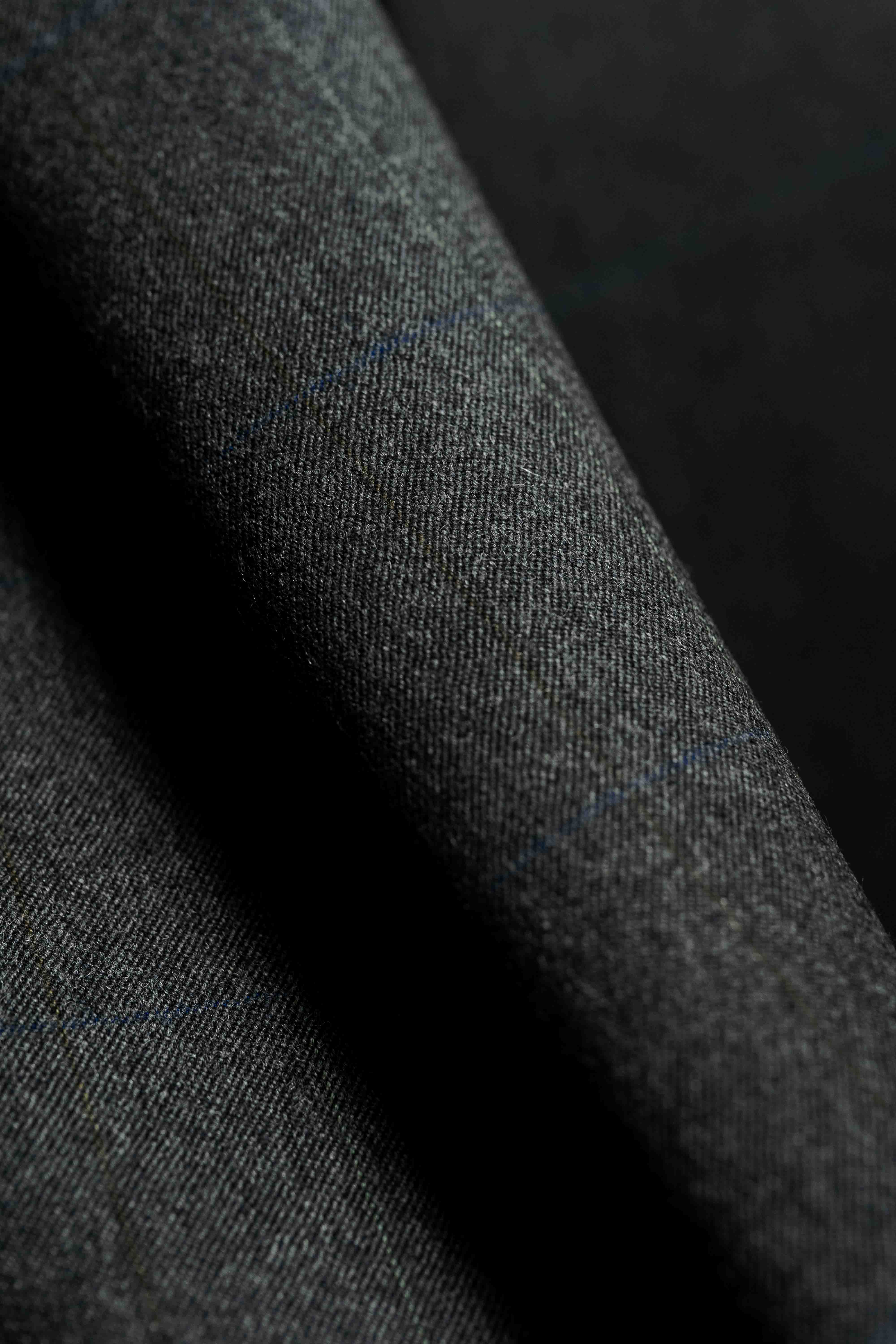 Marzotto Charcoal 90's Wool Suit Fabric