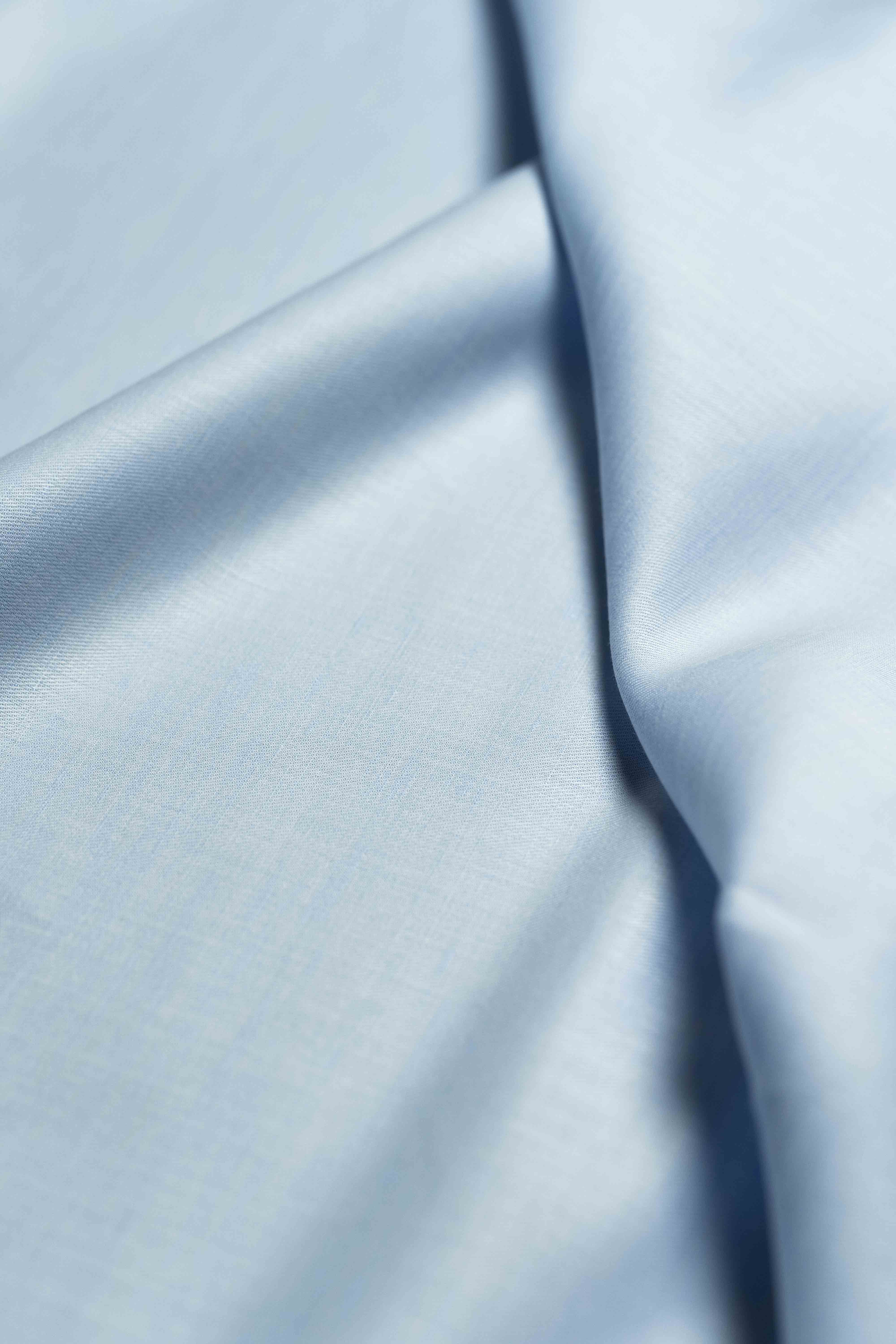 Promotion Gift - Sky Blue Linen Cotton Shirt Fabric - 2M