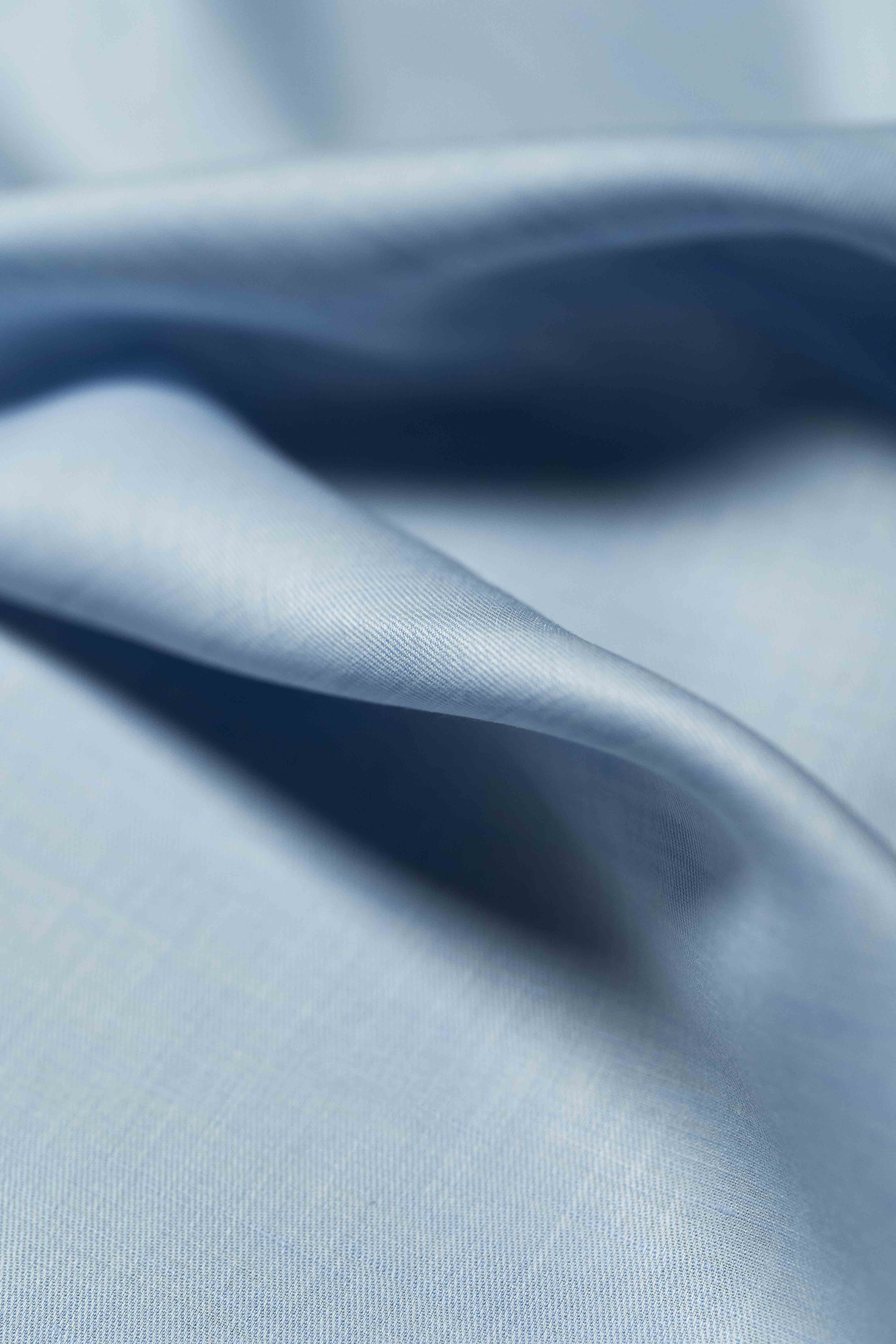 Promotion Gift - Sky Blue Linen Cotton Shirt Fabric - 2M