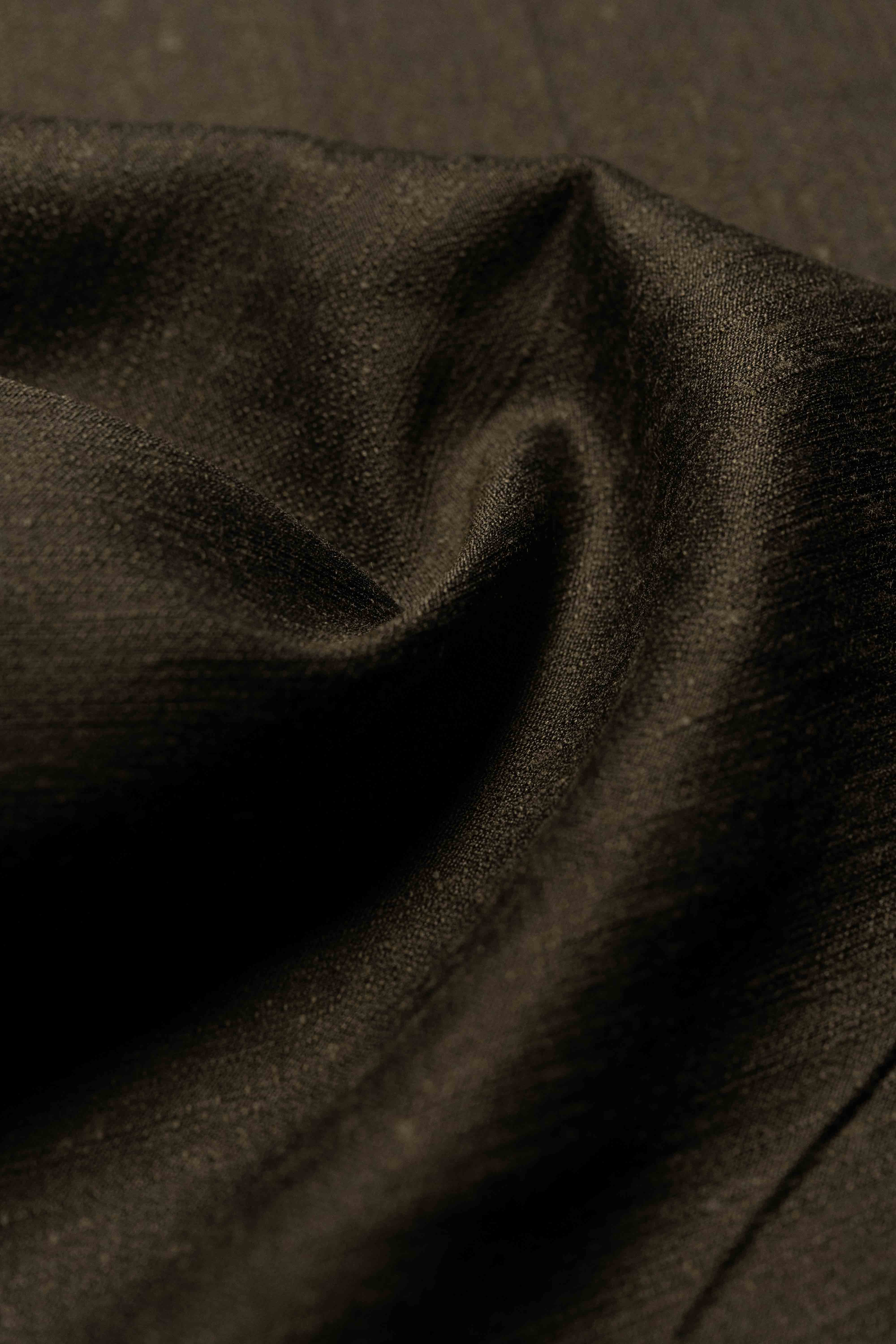 Italy Brown Silk Linen Suit Fabric