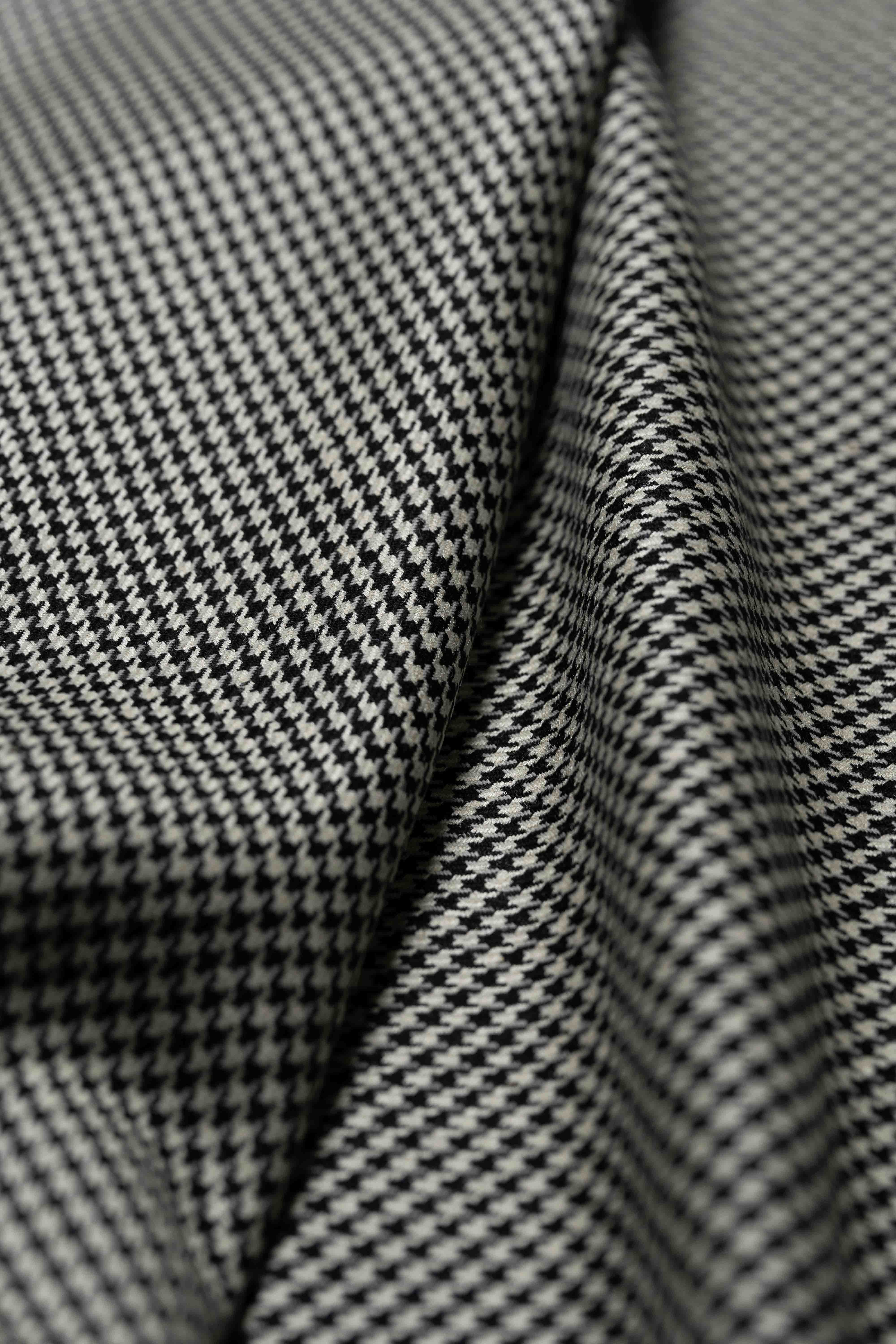 Tessilstrona Houndstooth Wool & Silk Suit Fabric