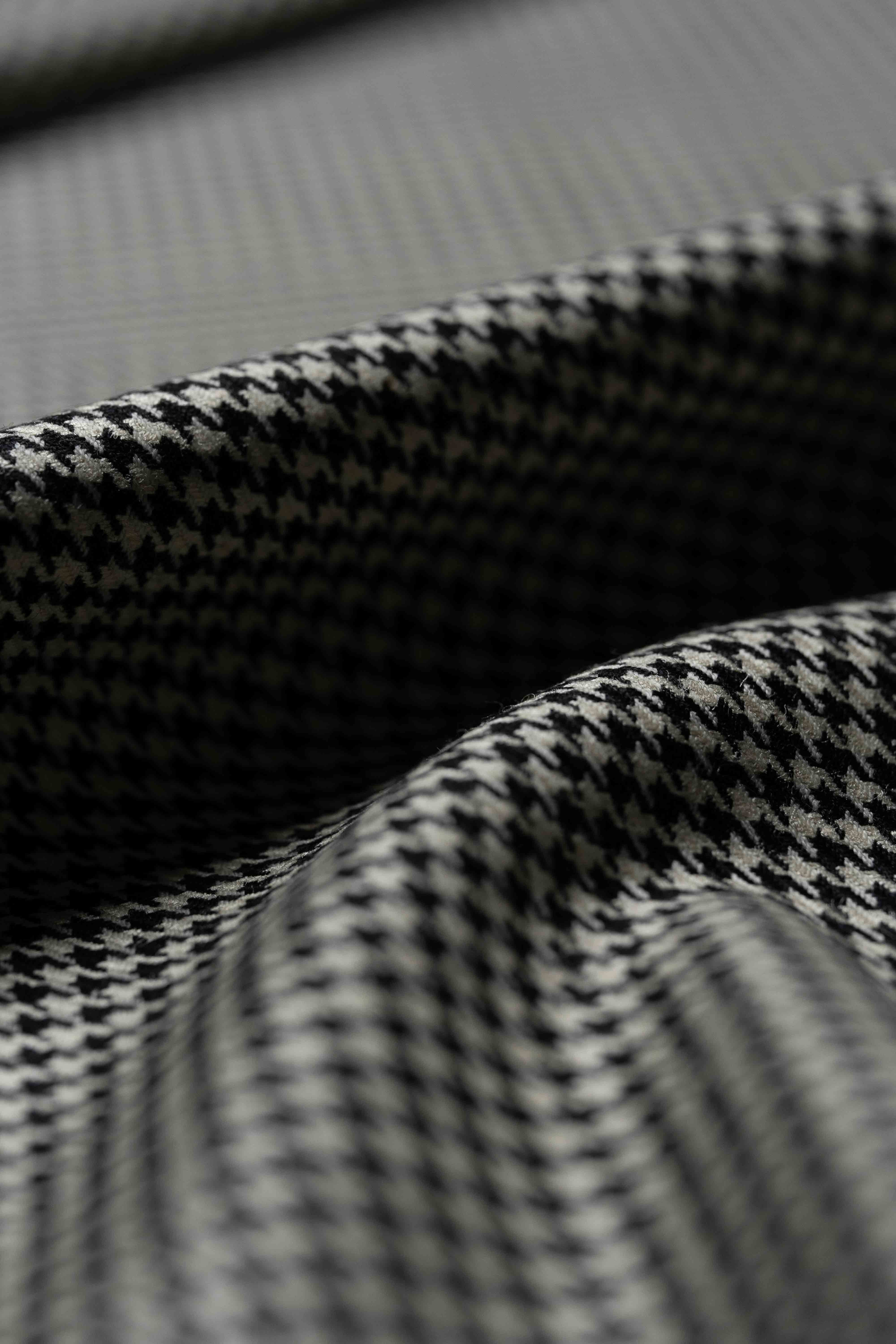 Tessilstrona Houndstooth Wool & Silk Suit Fabric